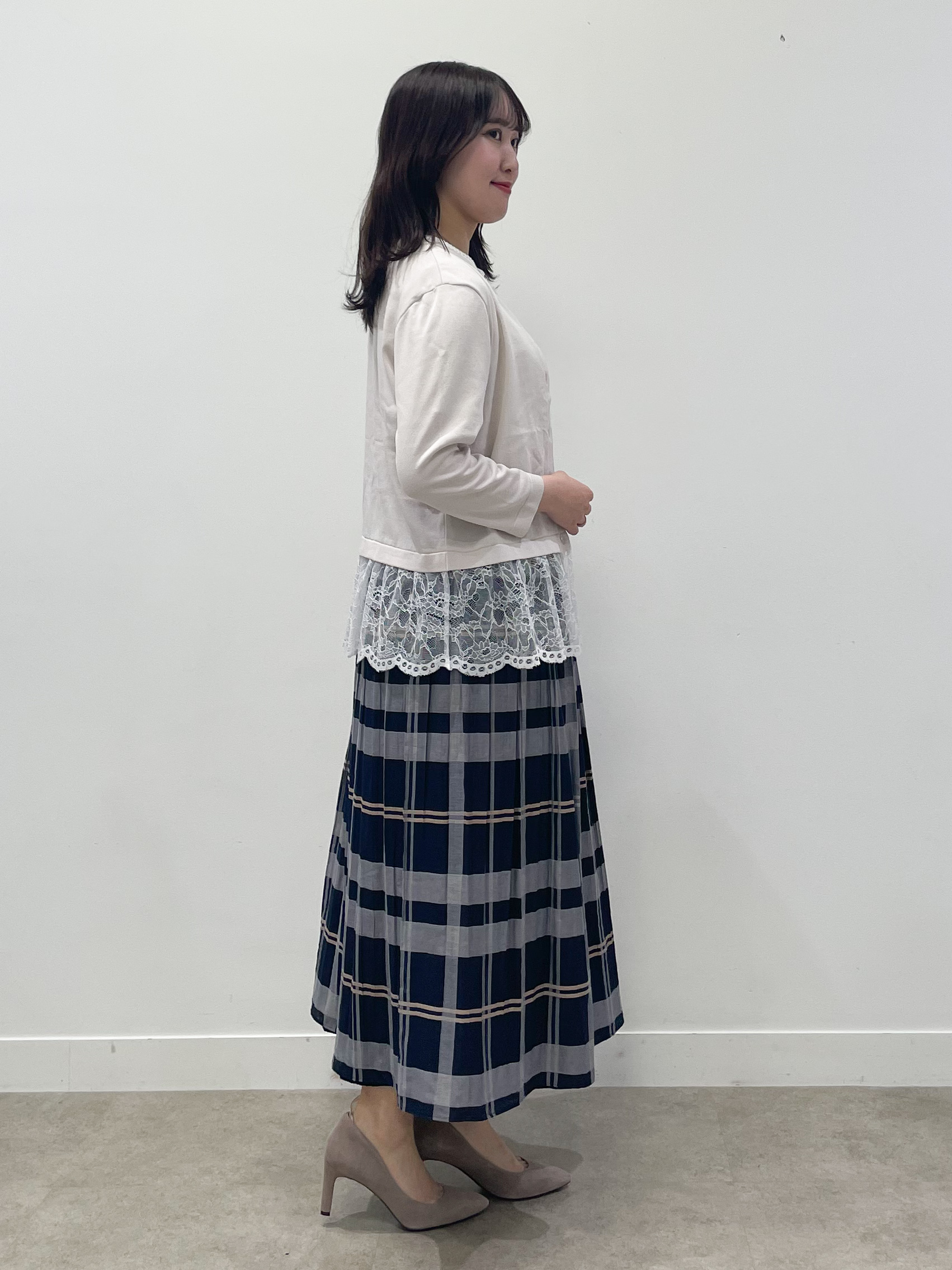 yukariさんの「Reflect｜【手洗い可】レースデザインニットカーディガン」を使ったコーディネート