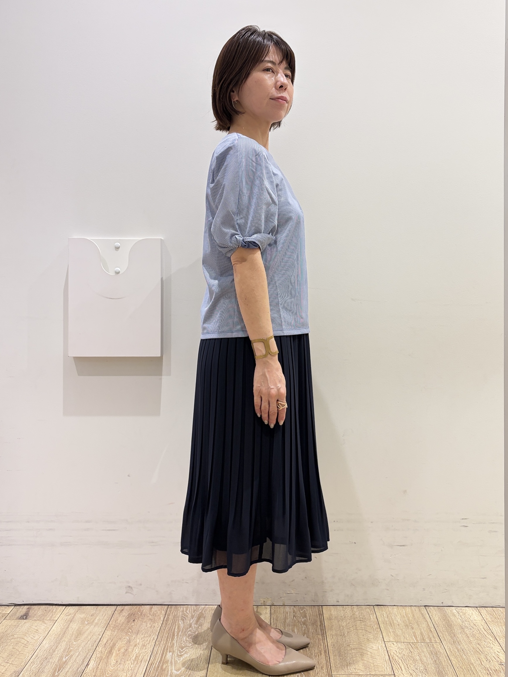 YUKOさんの「index｜【接触冷感／吸水速乾】ノーカラージャケット／セットアップ対応可《洗える／防シワ／ストレッチ》」を使ったコーディネート