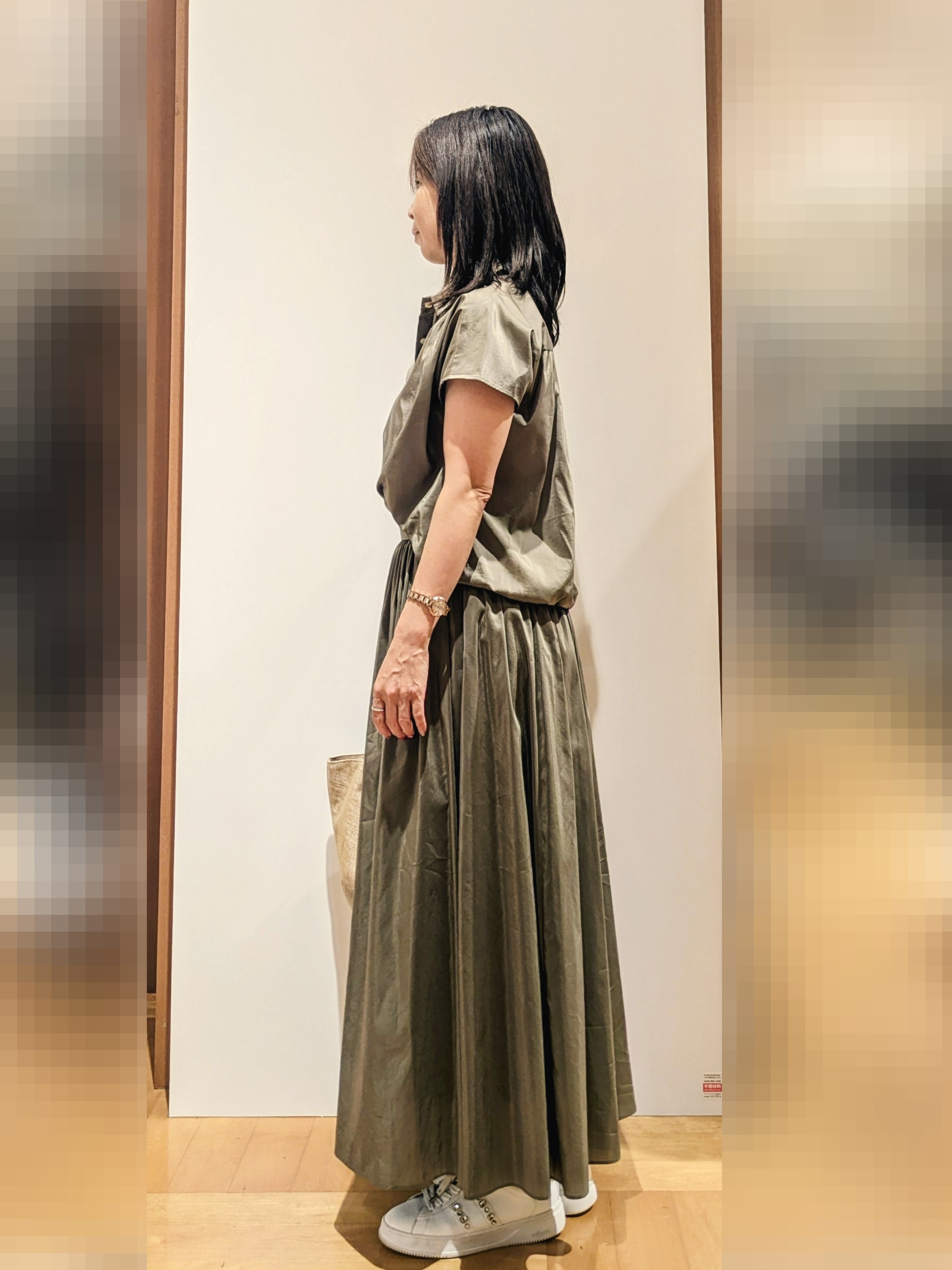 laverさんの「UNTITLED｜【セットアップ可/軽量/清涼感】ローンギャザーブラウス」を使ったコーディネート