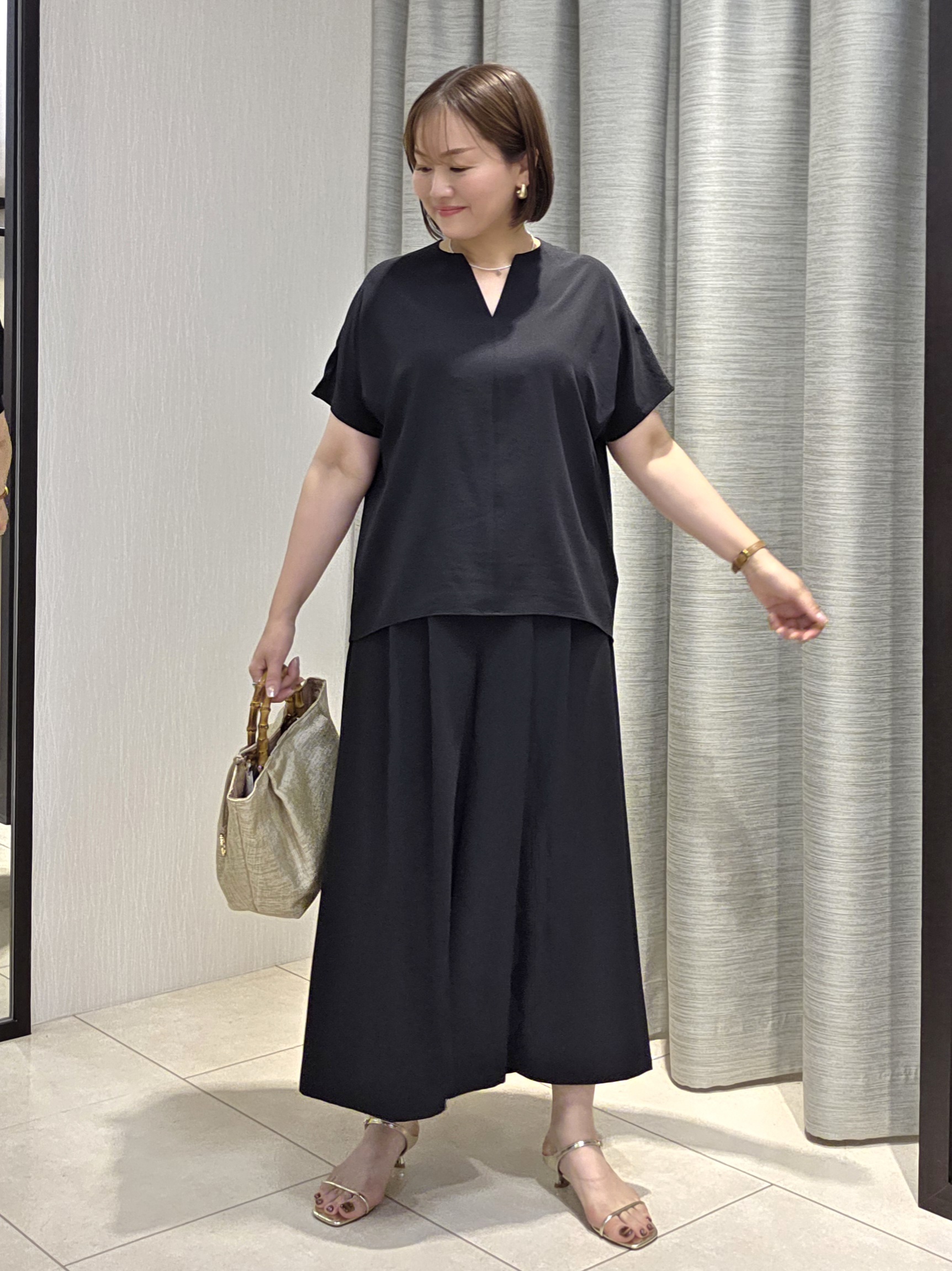 naokoさんの「UNTITLED｜◆ビーズコイントップ」を使ったコーディネート