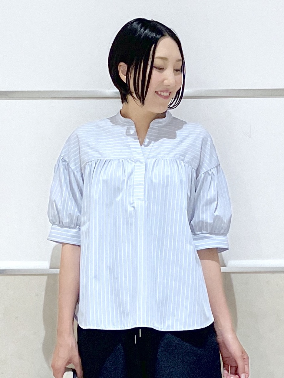 eriko さんの「Dessin｜【洗える】ストライプスキッパーシャツ」を使ったコーディネート