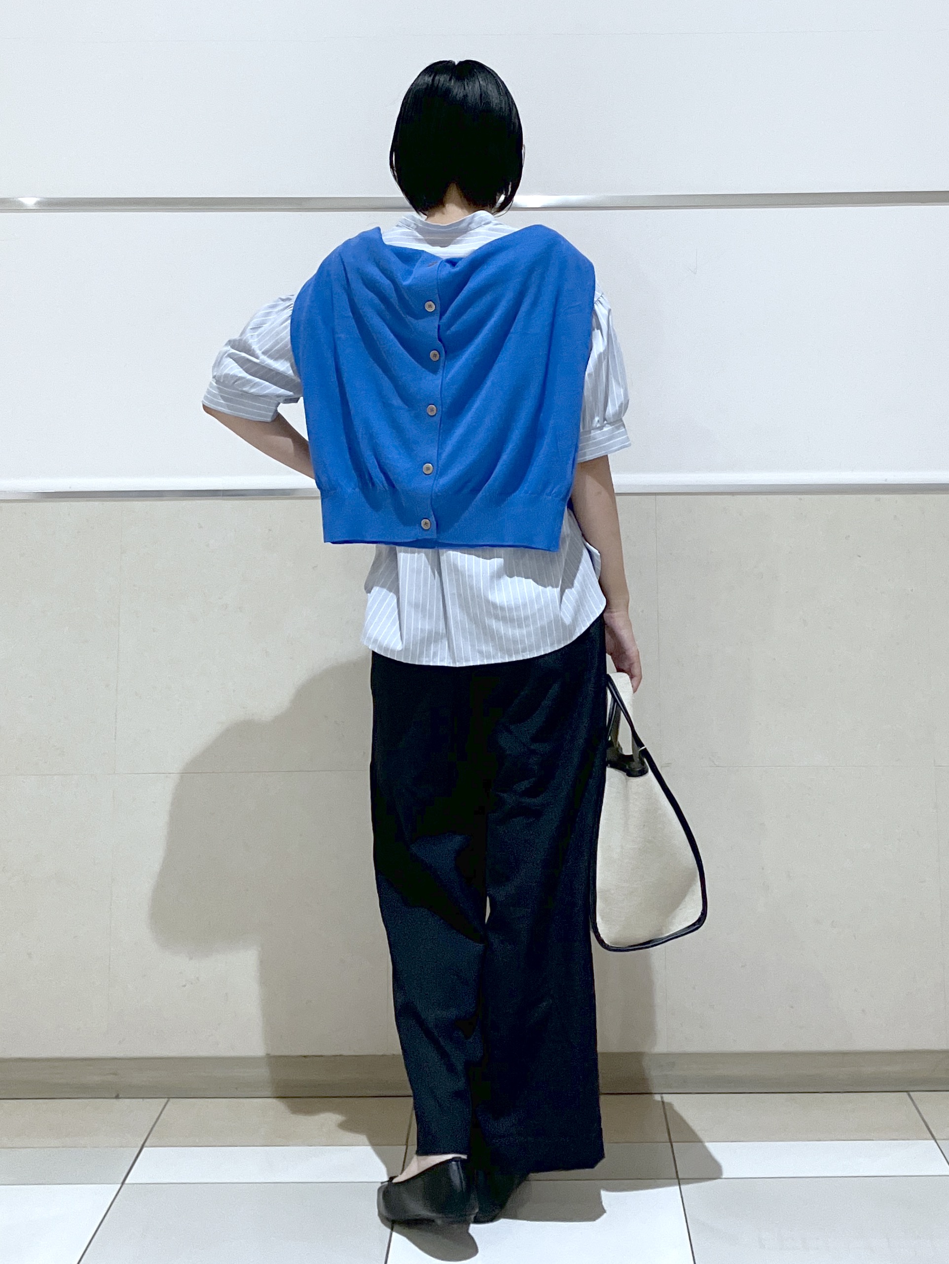 eriko さんの「Dessin｜【洗える】ストライプスキッパーシャツ」を使ったコーディネート