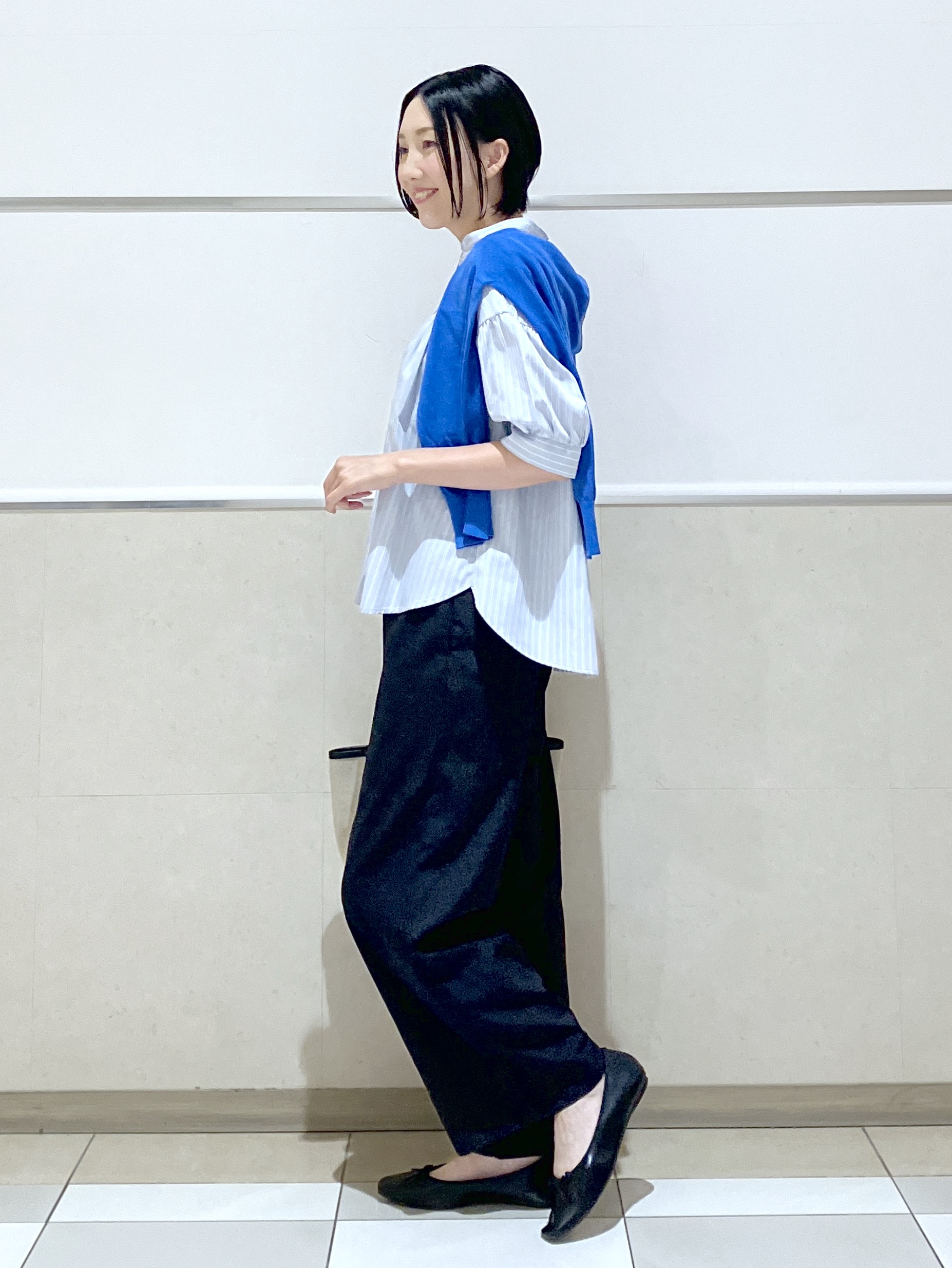 eriko さんの「Dessin｜【洗える】ストライプスキッパーシャツ」を使ったコーディネート