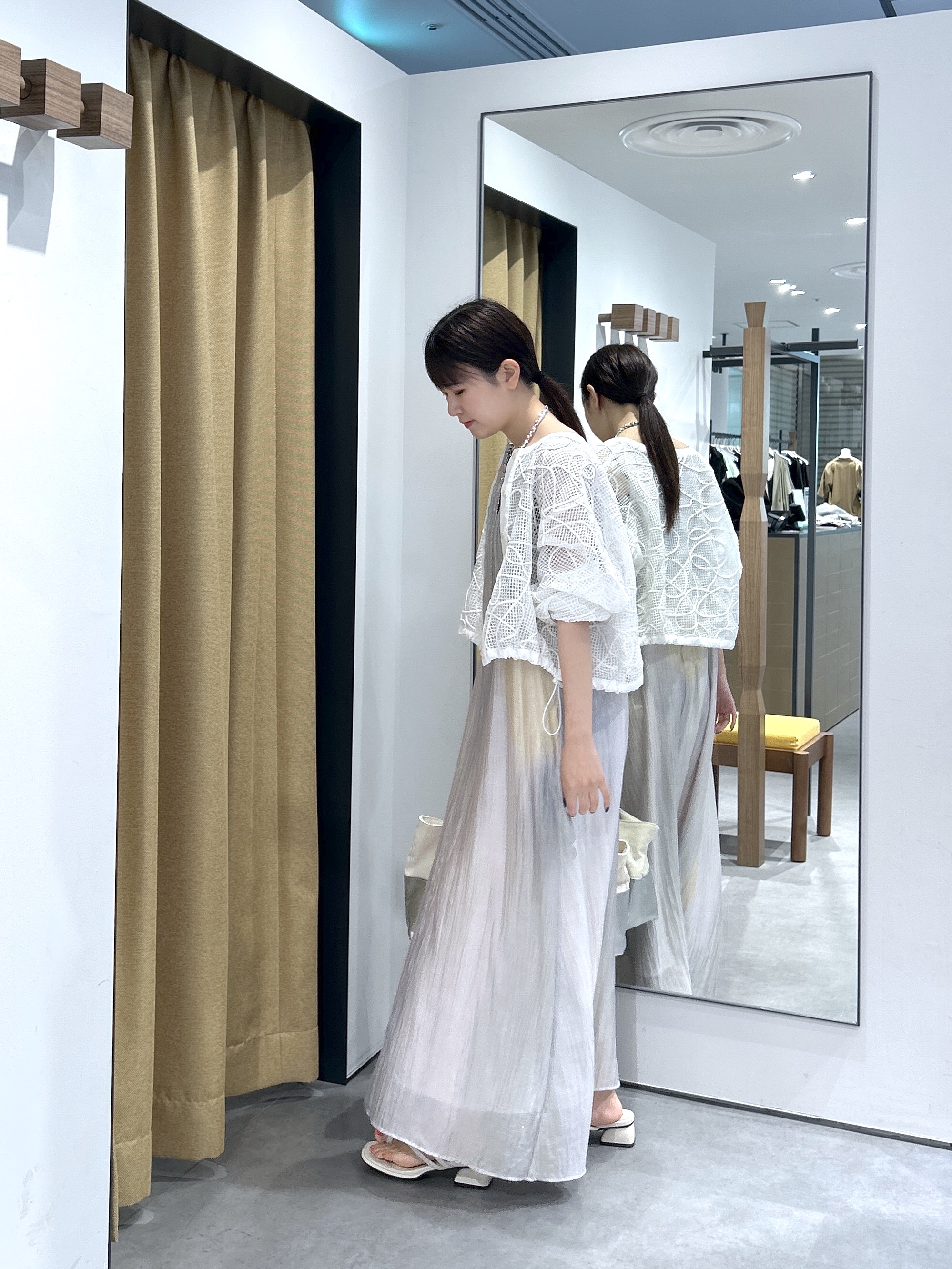 Renoさんの「INDIVI｜アートメッシュブルゾン」を使ったコーディネート