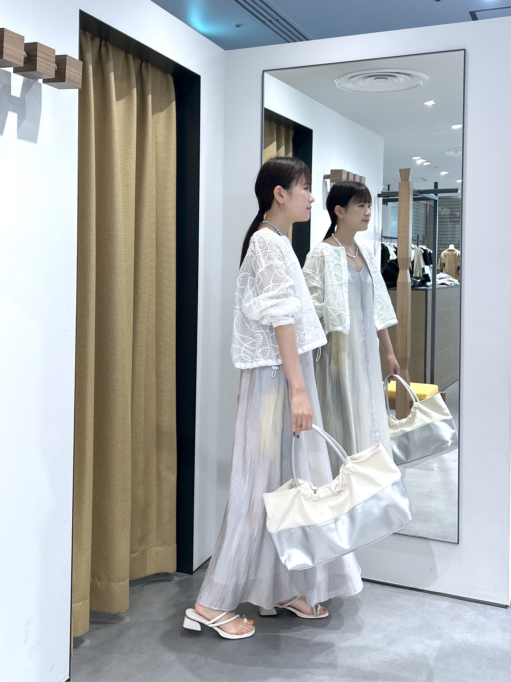 Renoさんの「INDIVI｜アートメッシュブルゾン」を使ったコーディネート