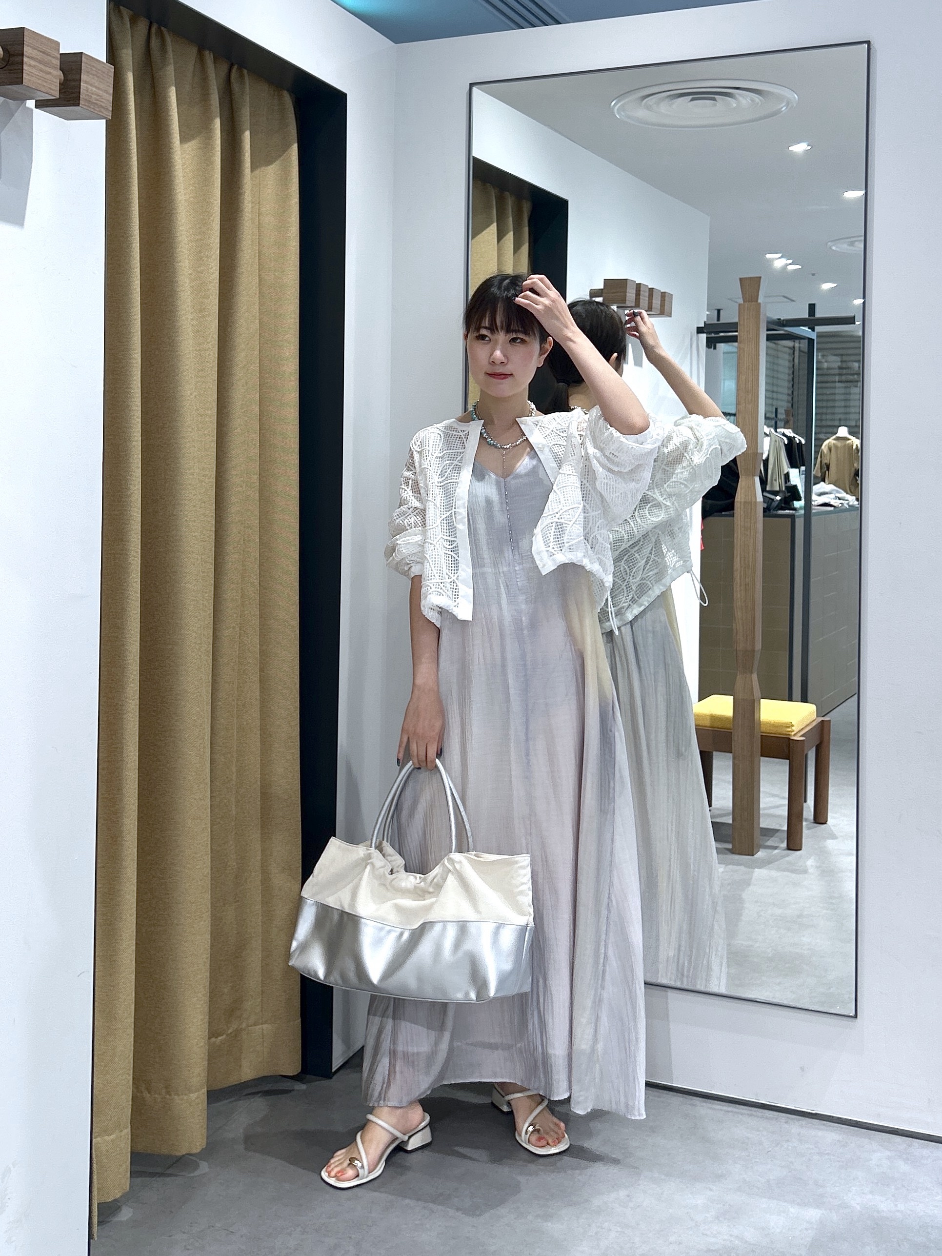 Renoさんの「INDIVI｜アートメッシュブルゾン」を使ったコーディネート