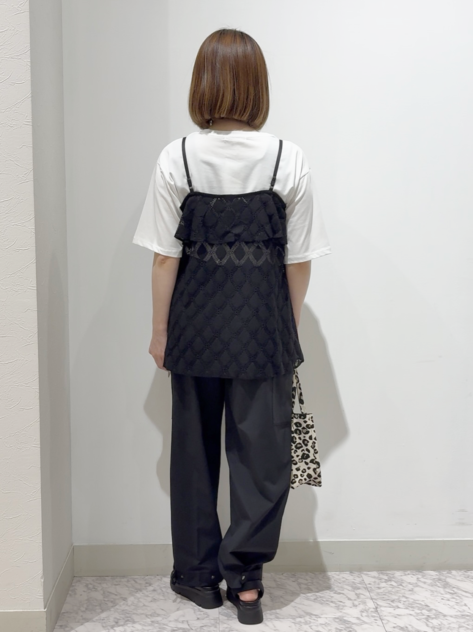 しかっちさんの「grove｜【UVカット/接触冷感】プリントアソート5分袖Tシャツ」を使ったコーディネート