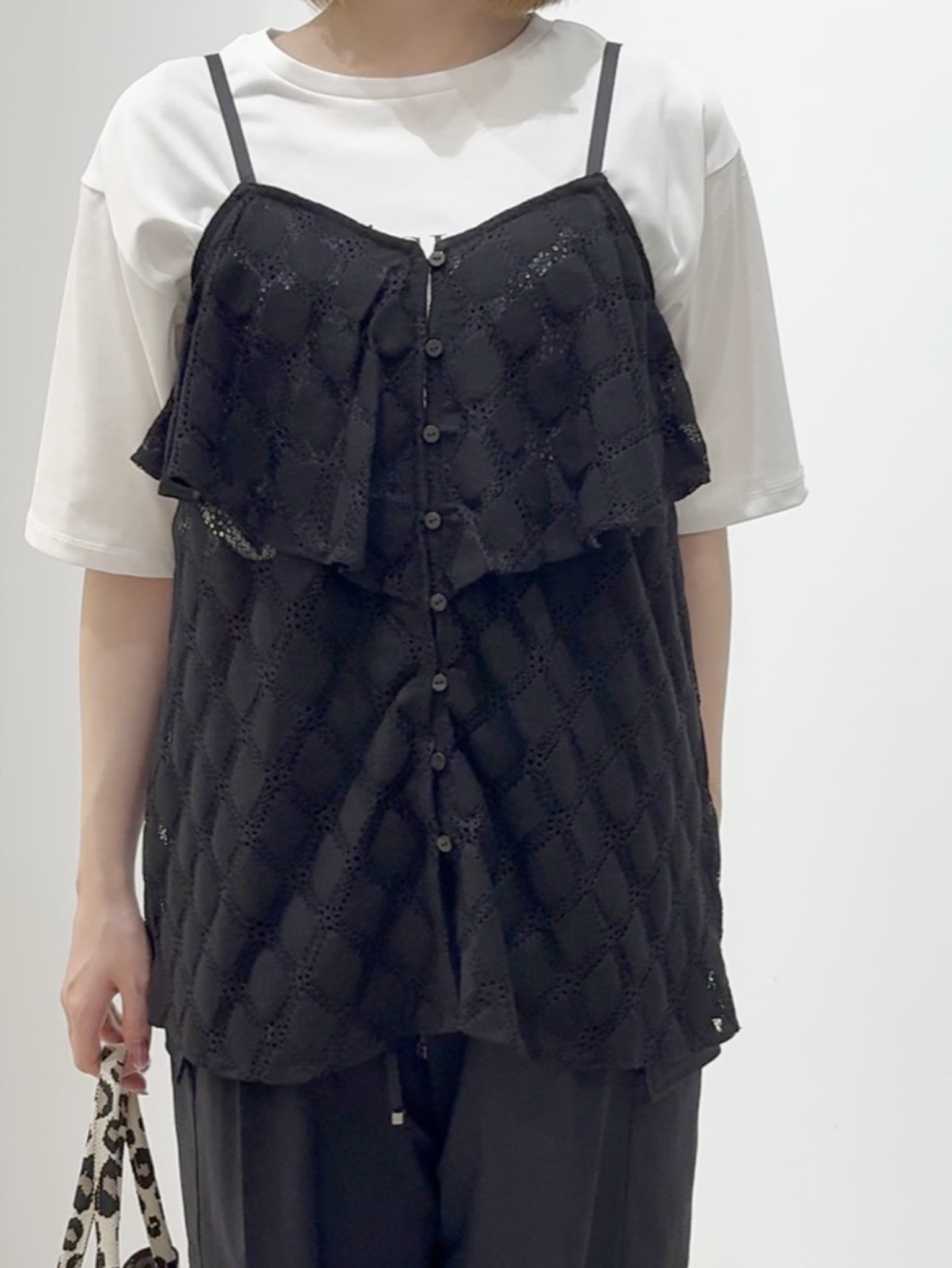 しかっちさんの「grove｜【UVカット/接触冷感】プリントアソート5分袖Tシャツ」を使ったコーディネート