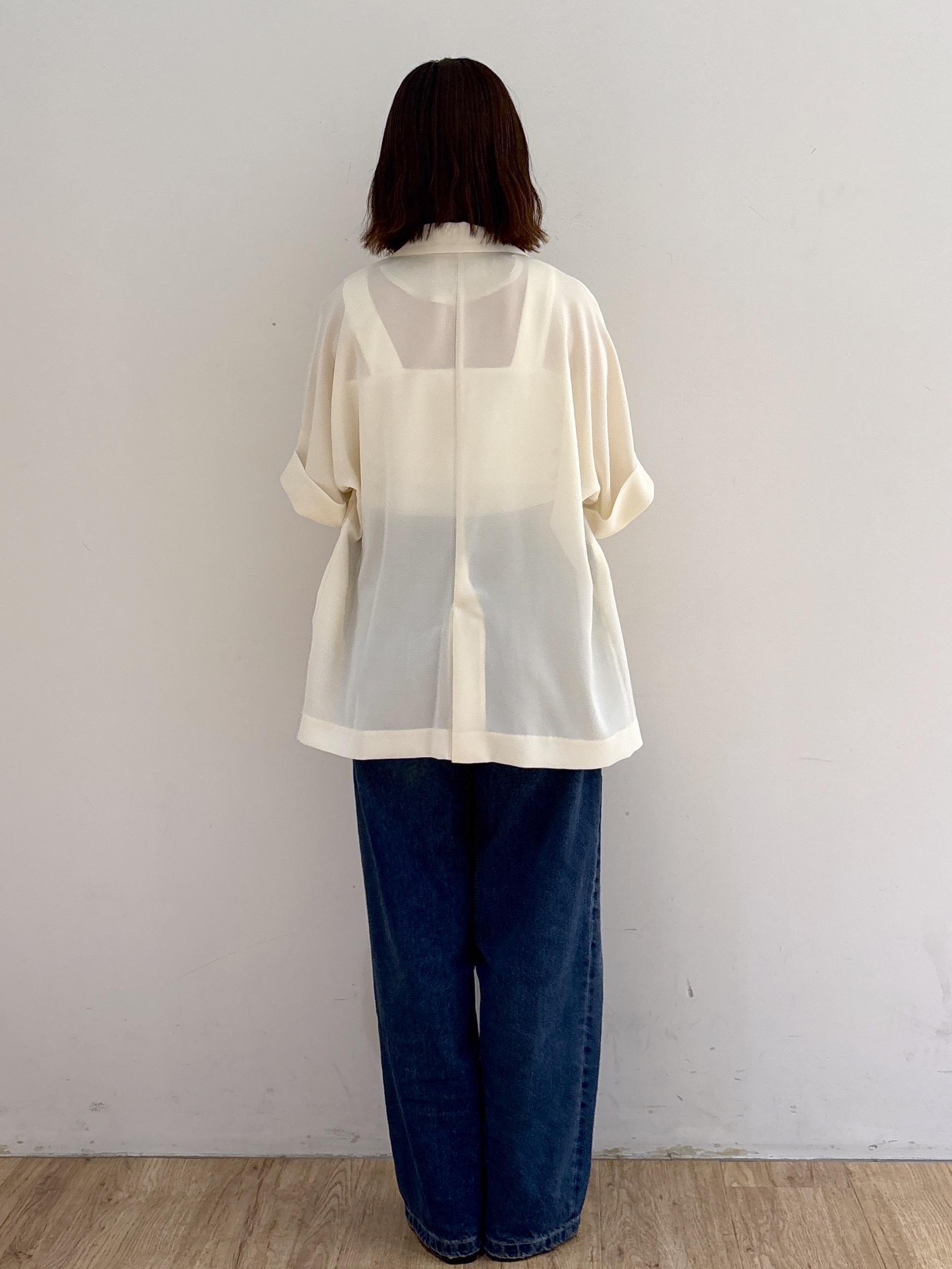 mireiさんの「OPAQUE.CLIP｜【接触冷感／吸水速乾／防シワ】リネンライクテーラードジャケット《洗濯機OK》」を使ったコーディネート