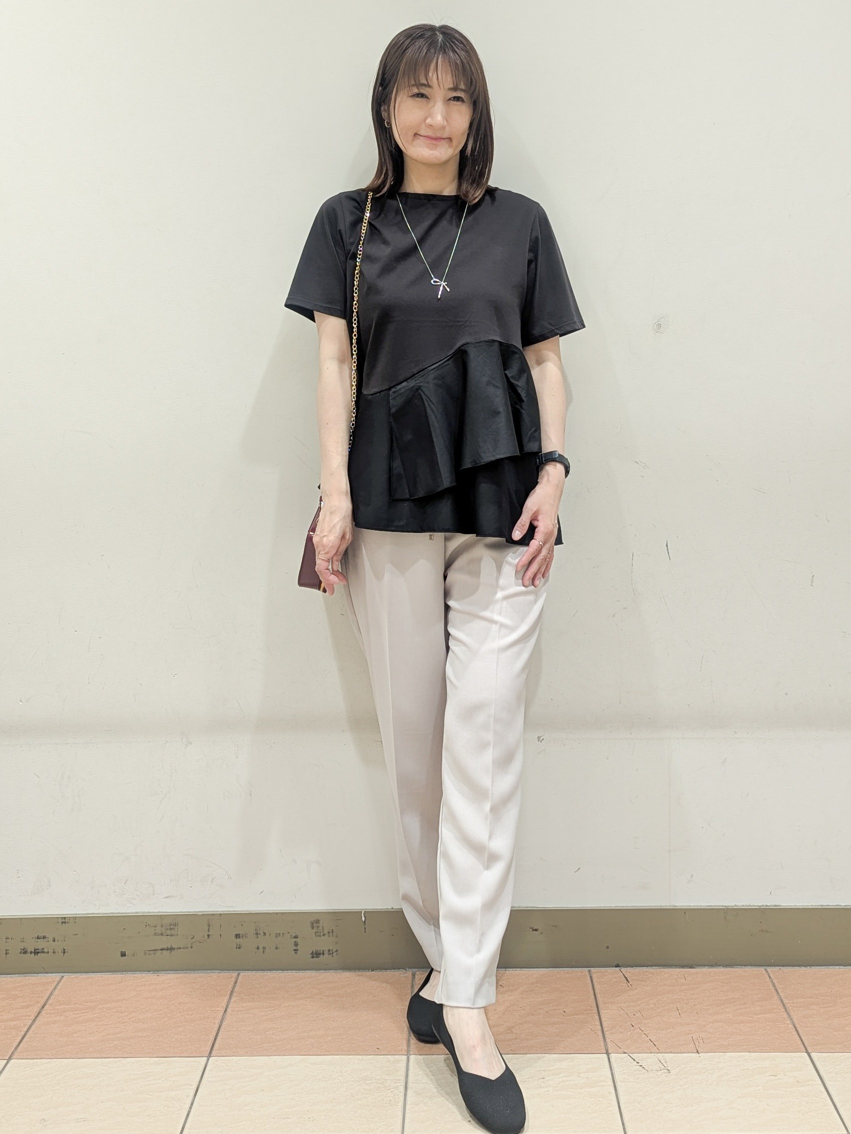 Miさんの「OPAQUE.CLIP｜【接触冷感／吸水速乾／防シワ】リネンライクテーラードジャケット《洗濯機OK》」を使ったコーディネート