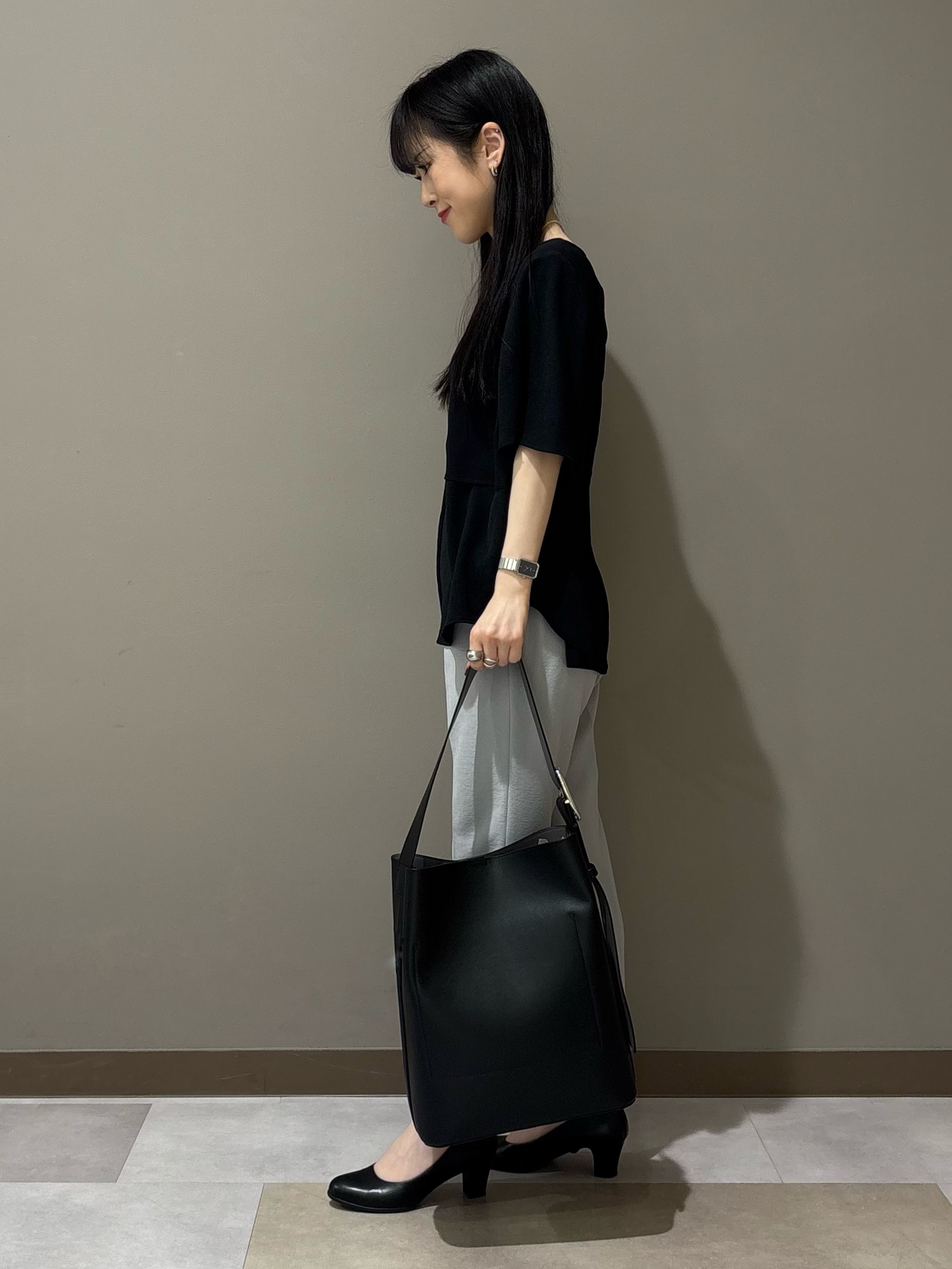 KEIKOさんの「INDIVI｜【着る日傘】シフォンドッキングブラウス」を使ったコーディネート