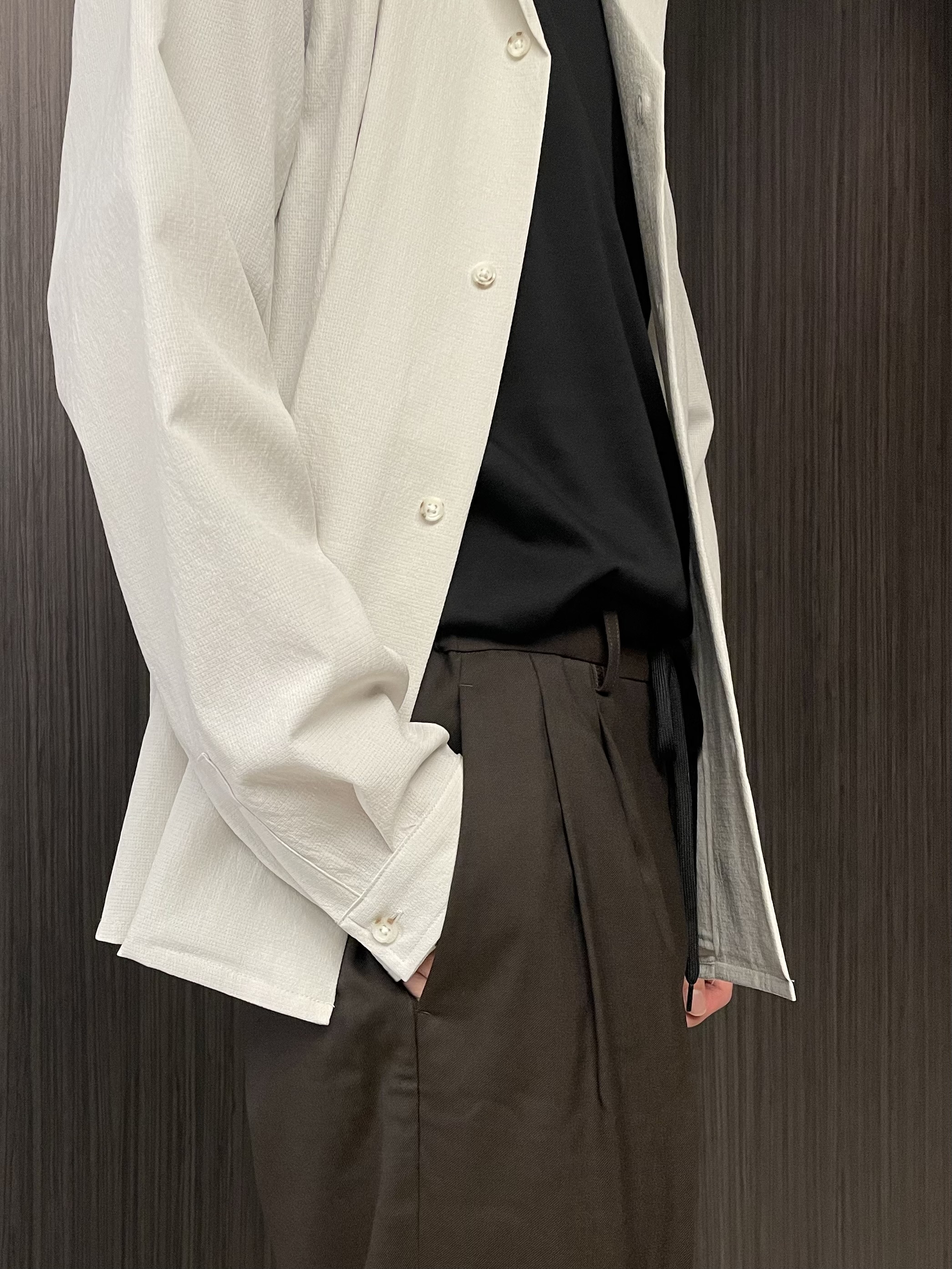 Okdさんの「TAKEO KIKUCHI｜【撥水・洗える・シワになりにくい】 リランチェ（R） シャツ」を使ったコーディネート