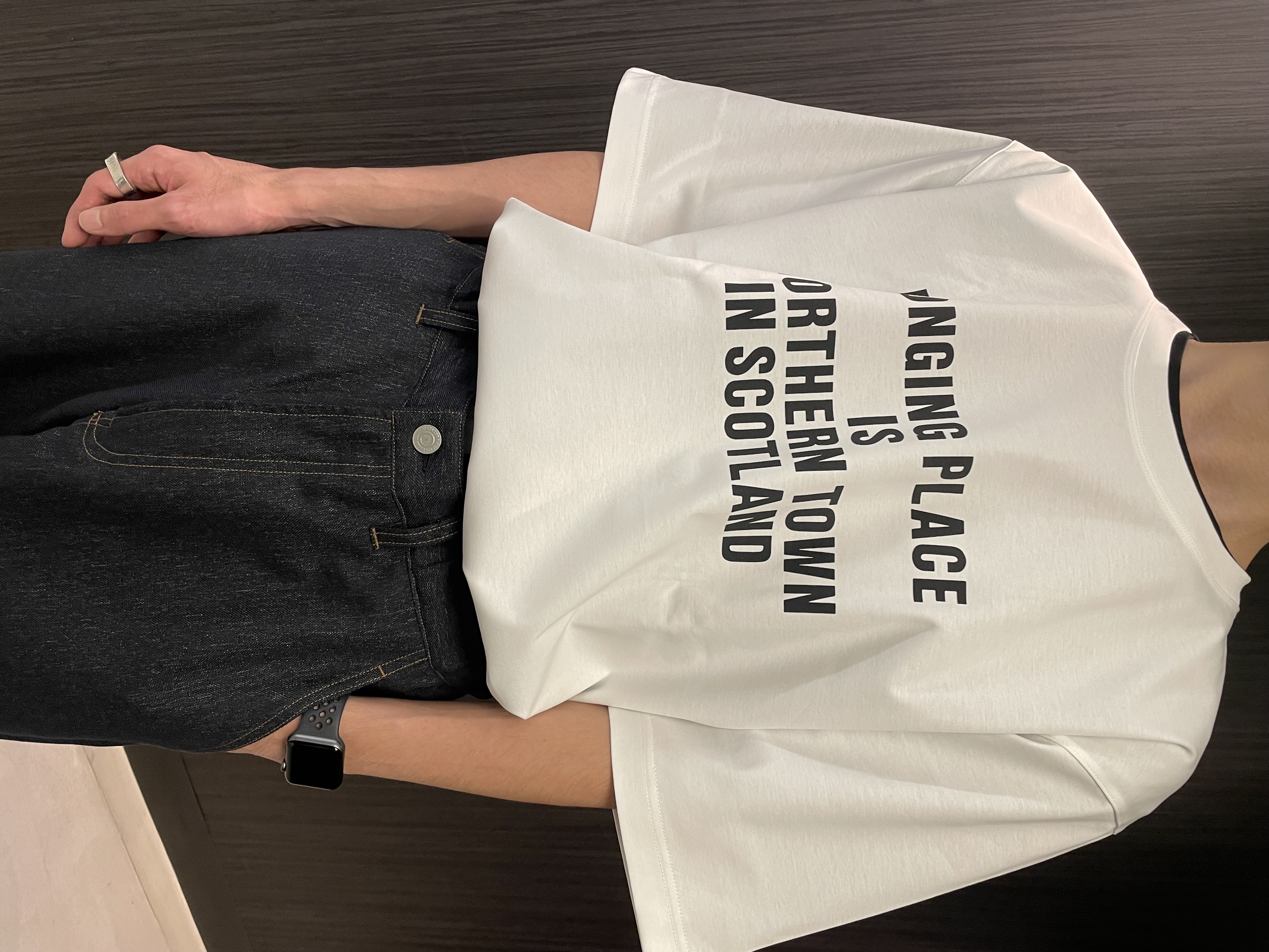 Okdさんの「TAKEO KIKUCHI｜【BOWLER HAT LABEL】アイスクリアコットン バッククロスピストル 半袖Tシャツ」を使ったコーディネート