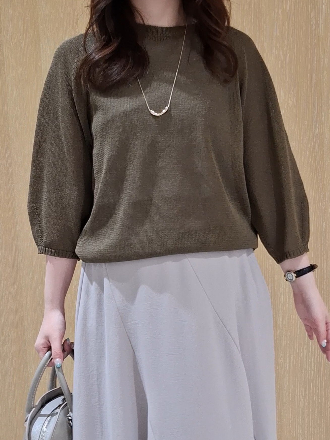 YuKaRiさんの「UNTITLED｜【洗える/ゆったり】クルーネックドライニット」を使ったコーディネート