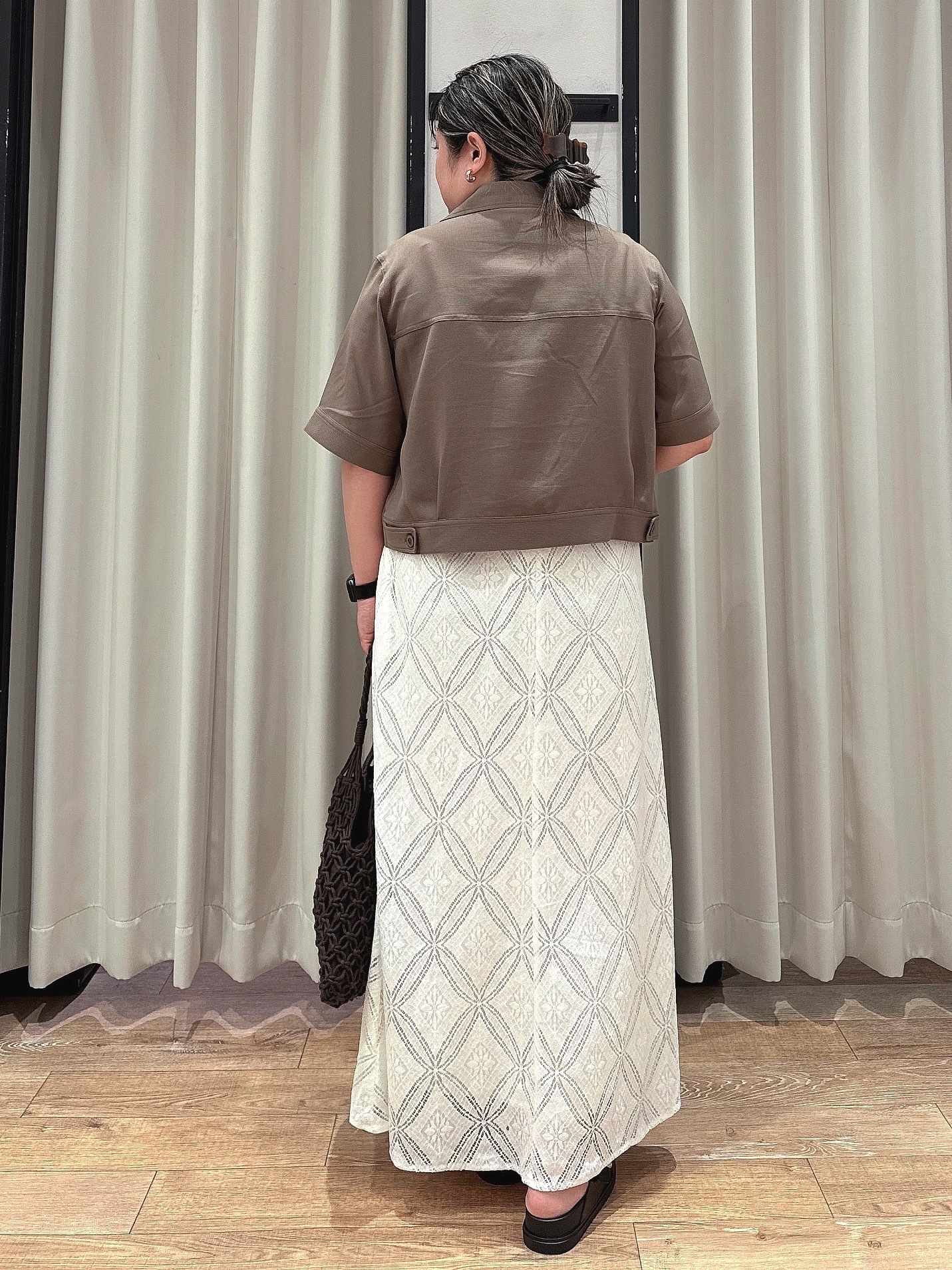 SoRAoさんの「grove｜【吸水速乾・通気性・洗える】衿付きハーフジャケット」を使ったコーディネート