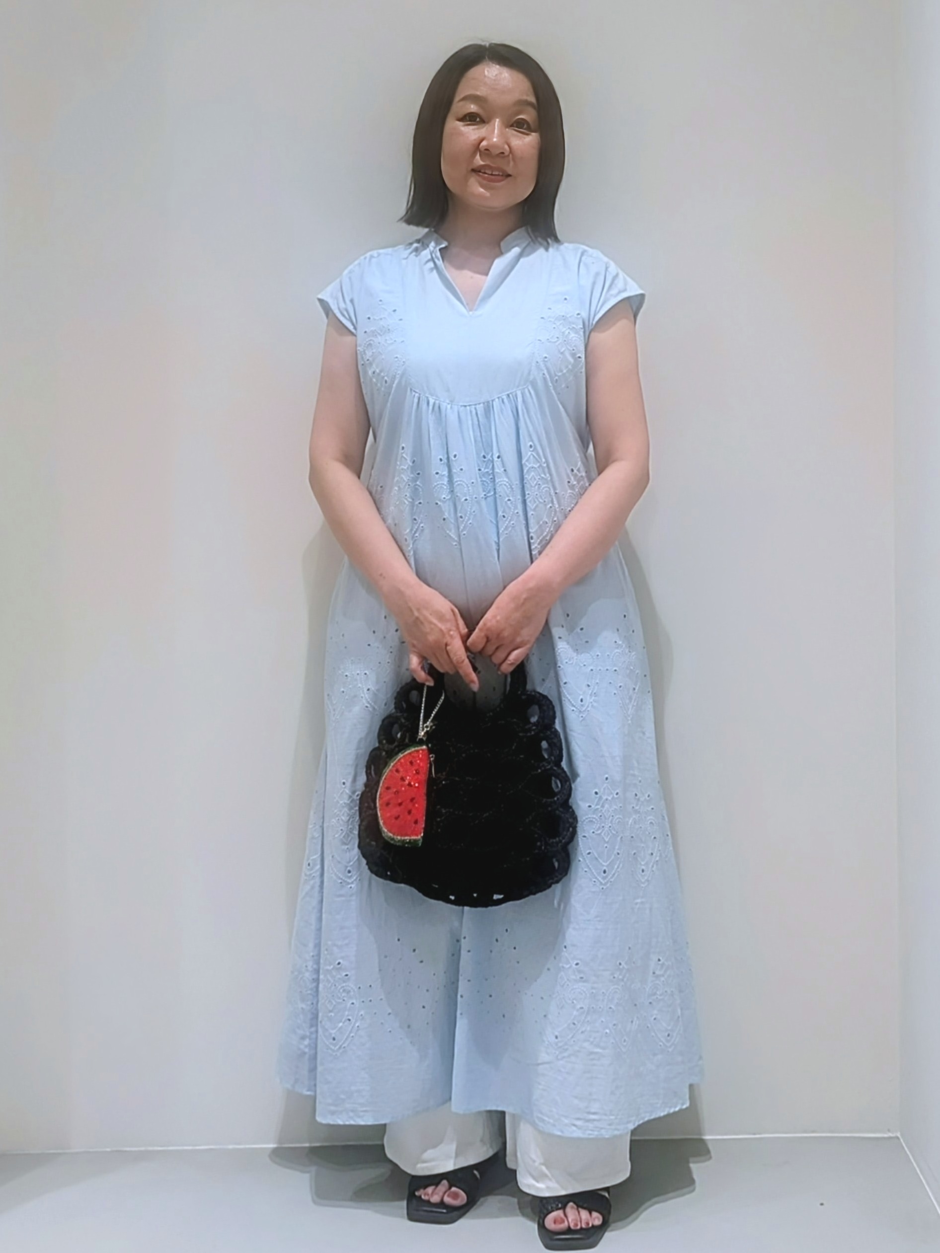 ゆきさんの「OPAQUE.CLIP｜アイレットレース刺繍ワンピース【洗える】」を使ったコーディネート