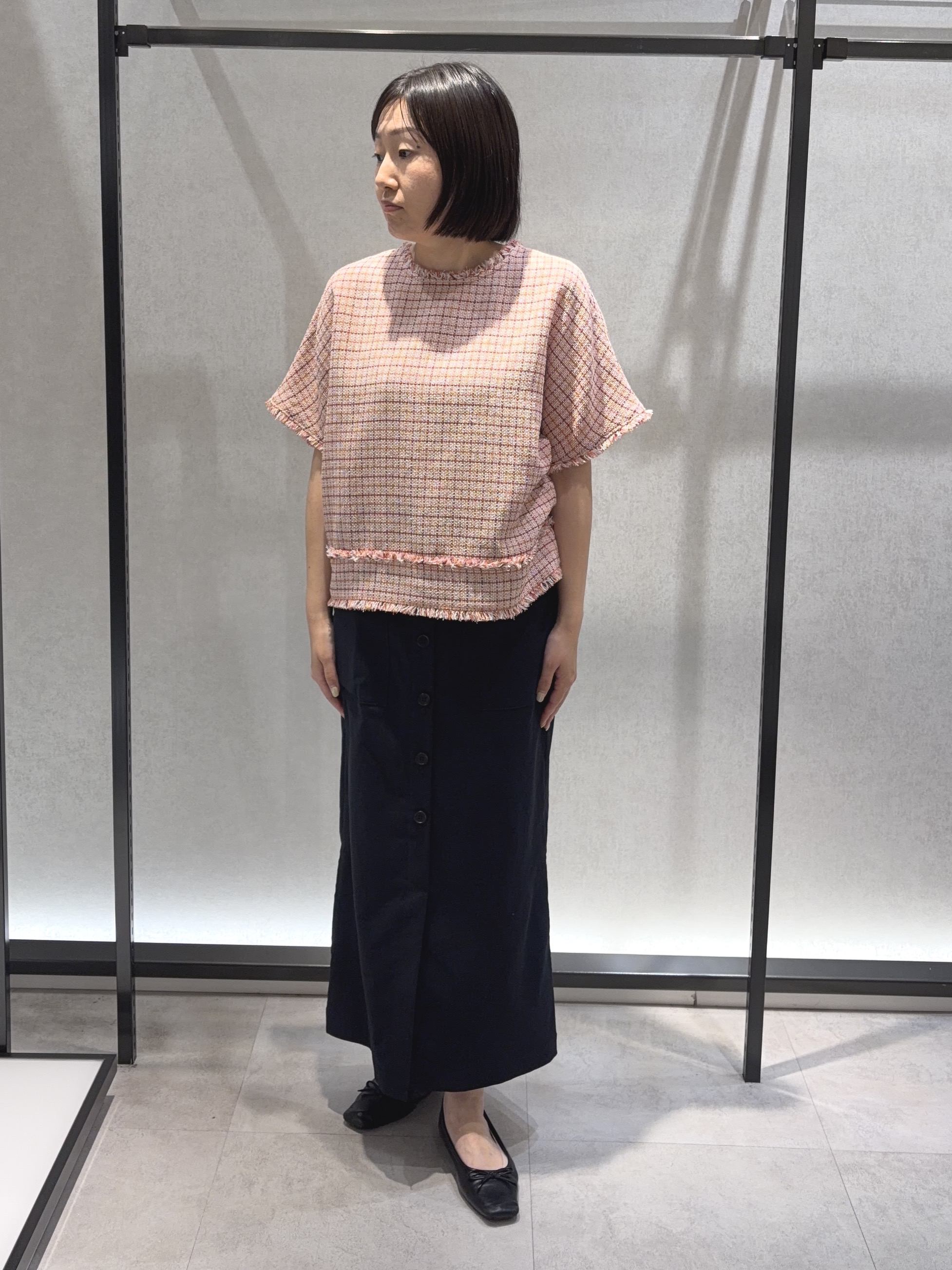 わたなべさんの「UNTITLED｜◆ファンシーツイードブラウス」を使ったコーディネート