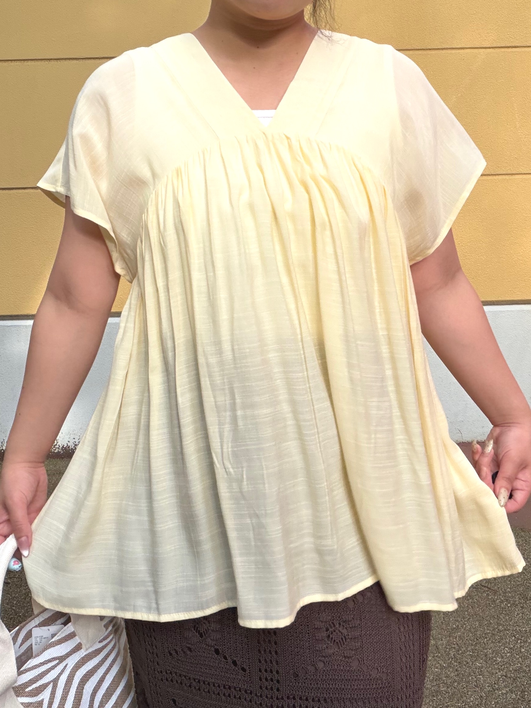 まちゃんなちゃんさんの「SHOO･LA･RUE｜【前後2WAY/洗濯機可/S-LL】スクエアネックで小顔効果 ランダムテレコタンクトップ」を使ったコーディネート