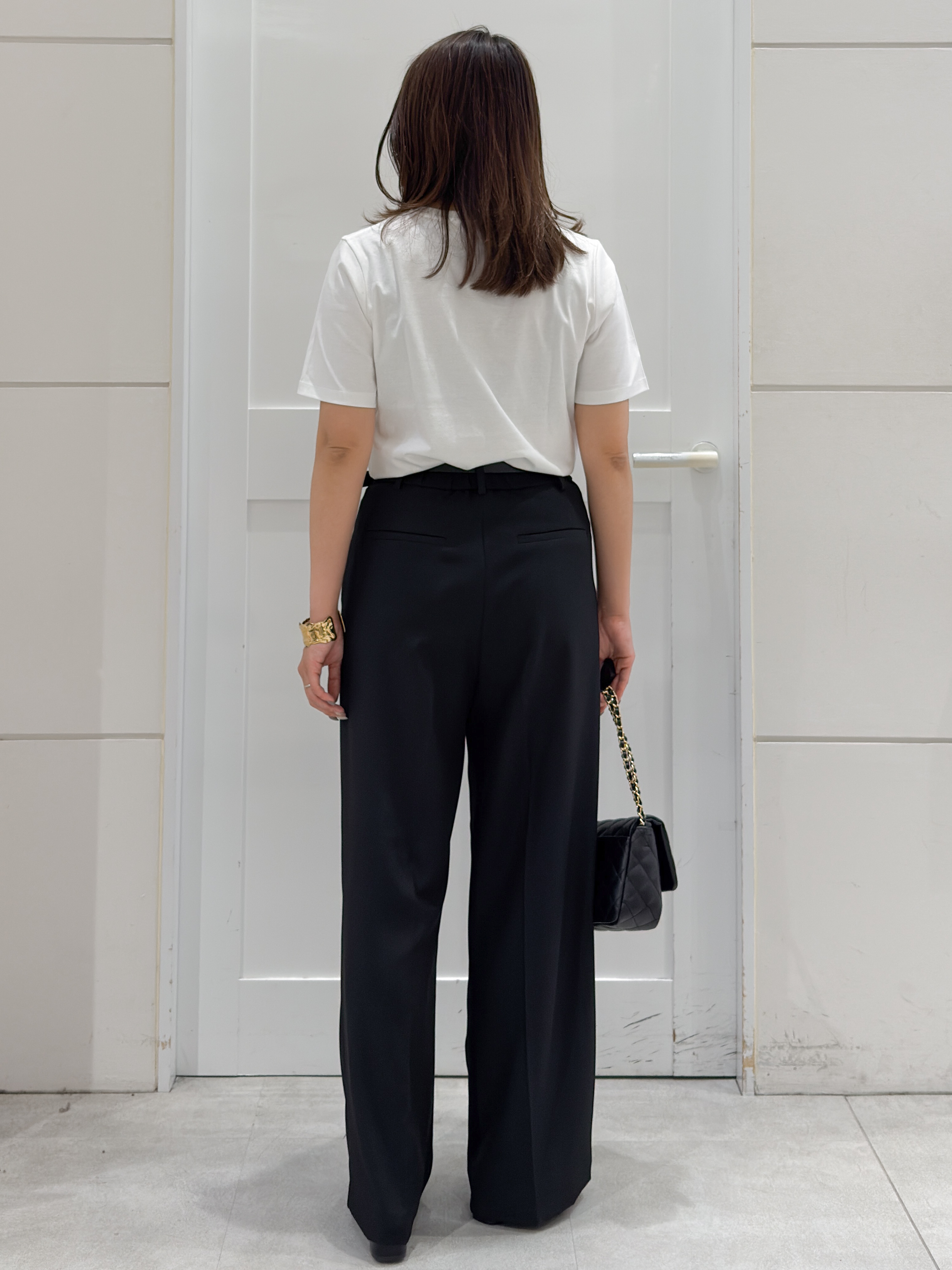 yuka.aさんの「OPAQUE.CLIP｜オーガニックコットン混ベーシックTシャツ【洗濯機OK】《SS～LL》」を使ったコーディネート
