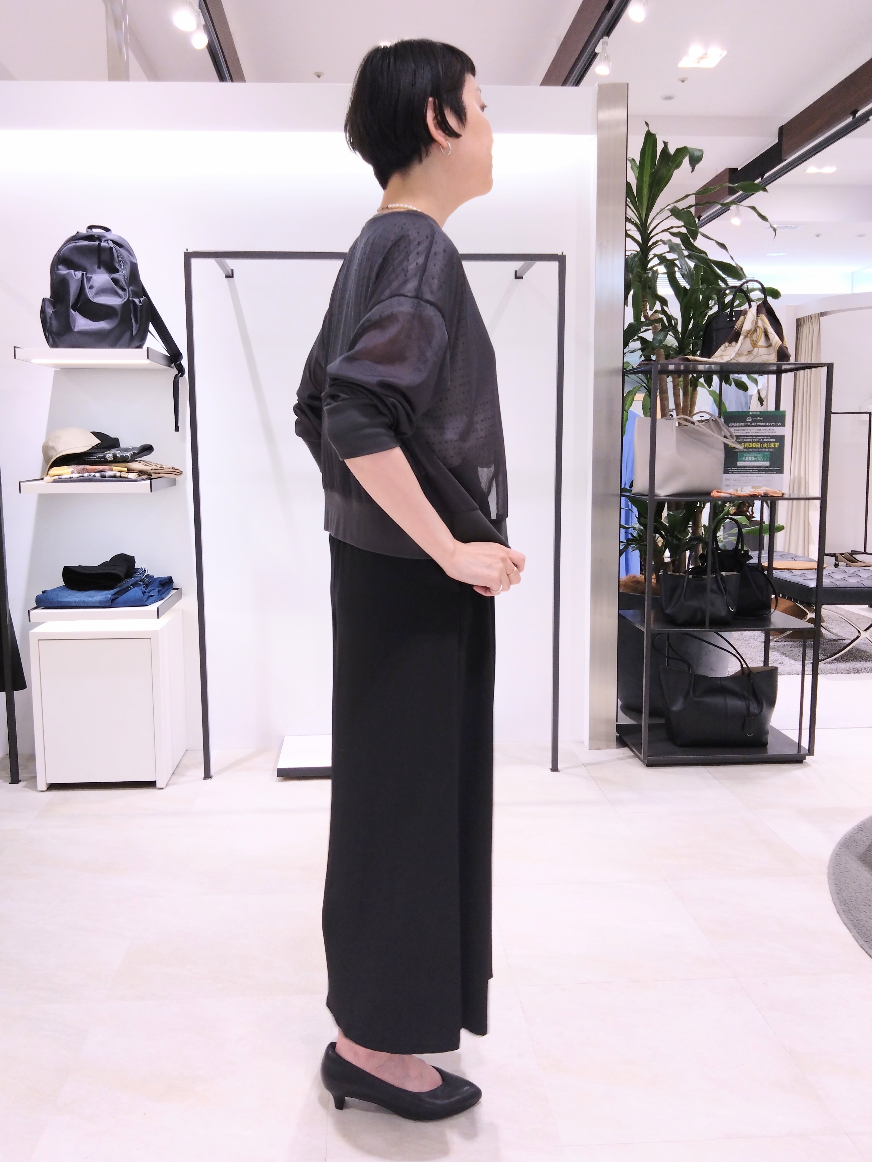 まちこさんの「UNTITLED｜【1枚で着映える】ドットジャガードブラウス」を使ったコーディネート