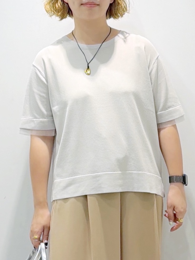 sumicaさんの「OPAQUE.CLIP｜【UV／接触冷感／抗ピル】シアー＆レイヤード風さらりニット《洗濯機OK》」を使ったコーディネート