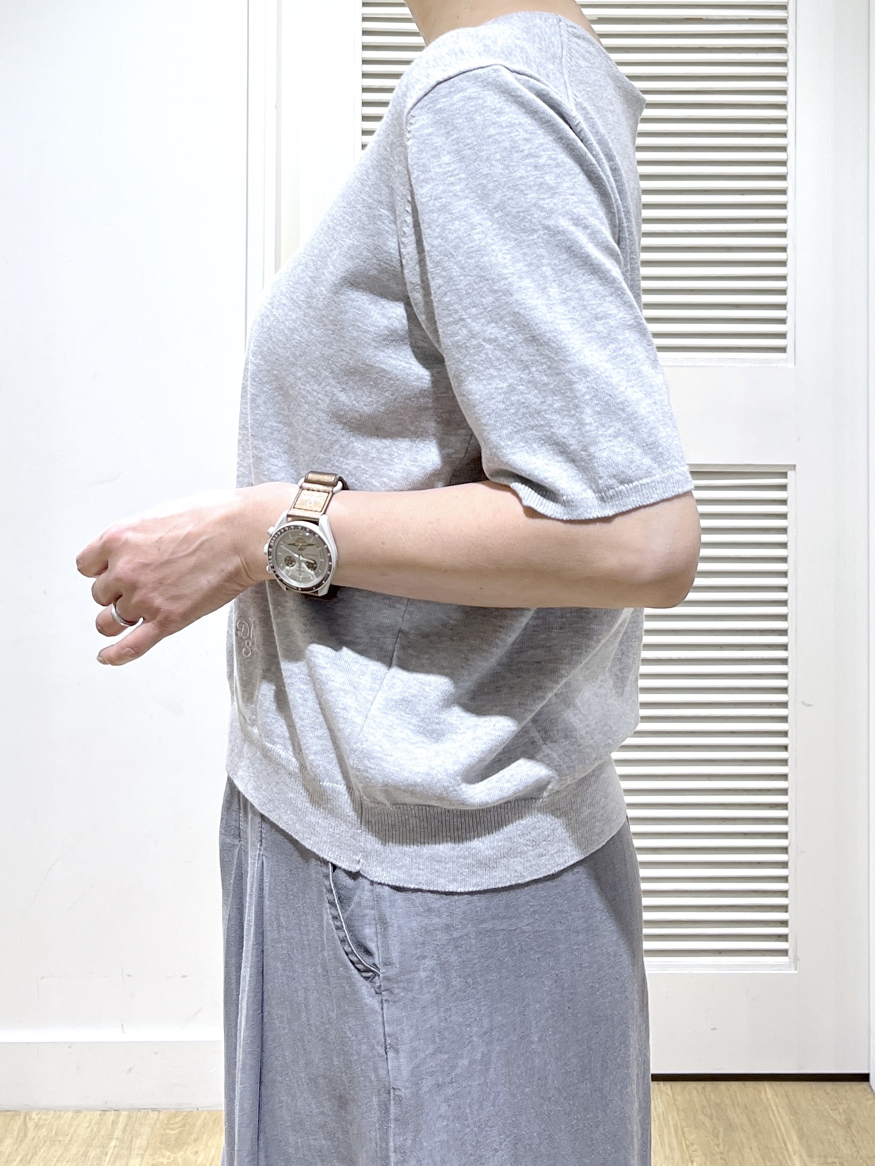 Miyazakiさんの「Dessin｜【9色展開/接触冷感/UVカット】ドライタッチサマーニットT」を使ったコーディネート