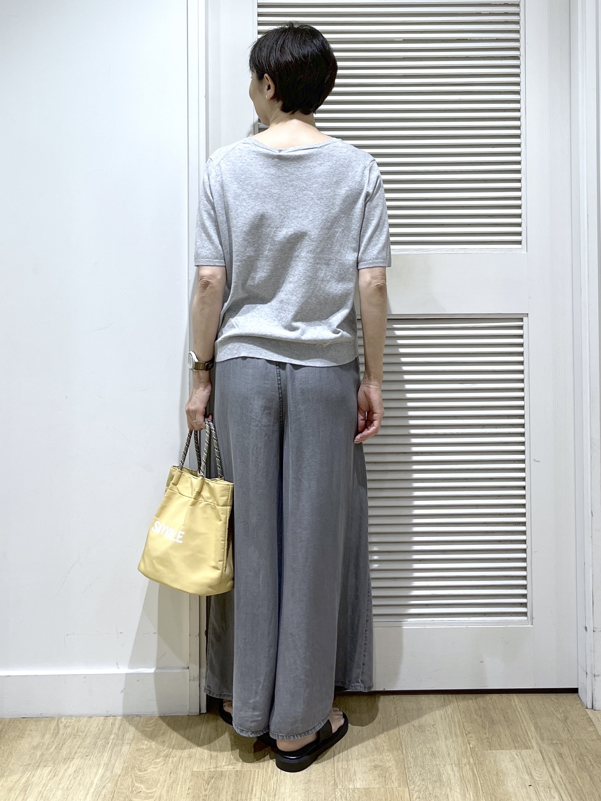 Miyazakiさんの「Dessin｜【9色展開/接触冷感/UVカット】ドライタッチサマーニットT」を使ったコーディネート