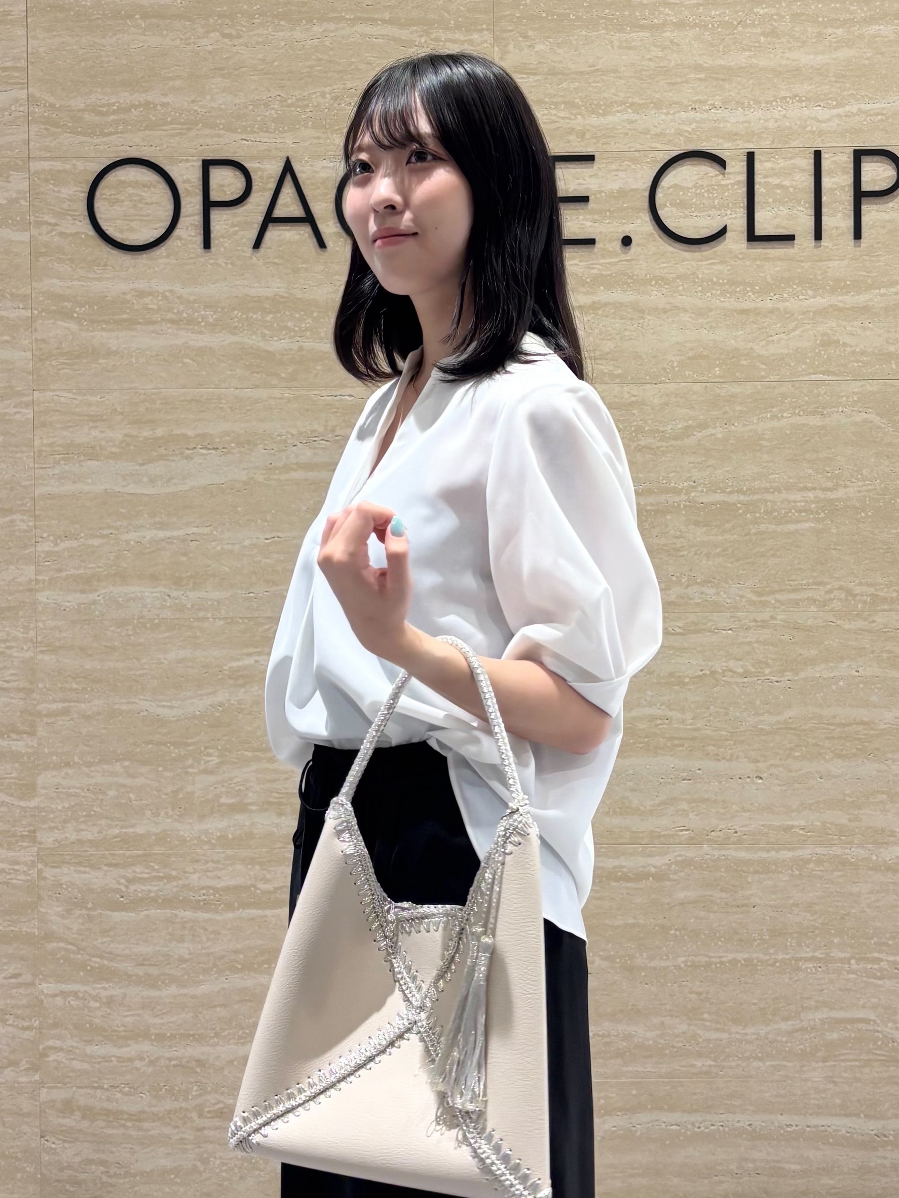 Ririkaさんの「OPAQUE.CLIP｜【ストレッチ／防シワ／洗濯機OK】タックスリーブブラウス《SS～LL／6col／セットアップ可》」を使ったコーディネート