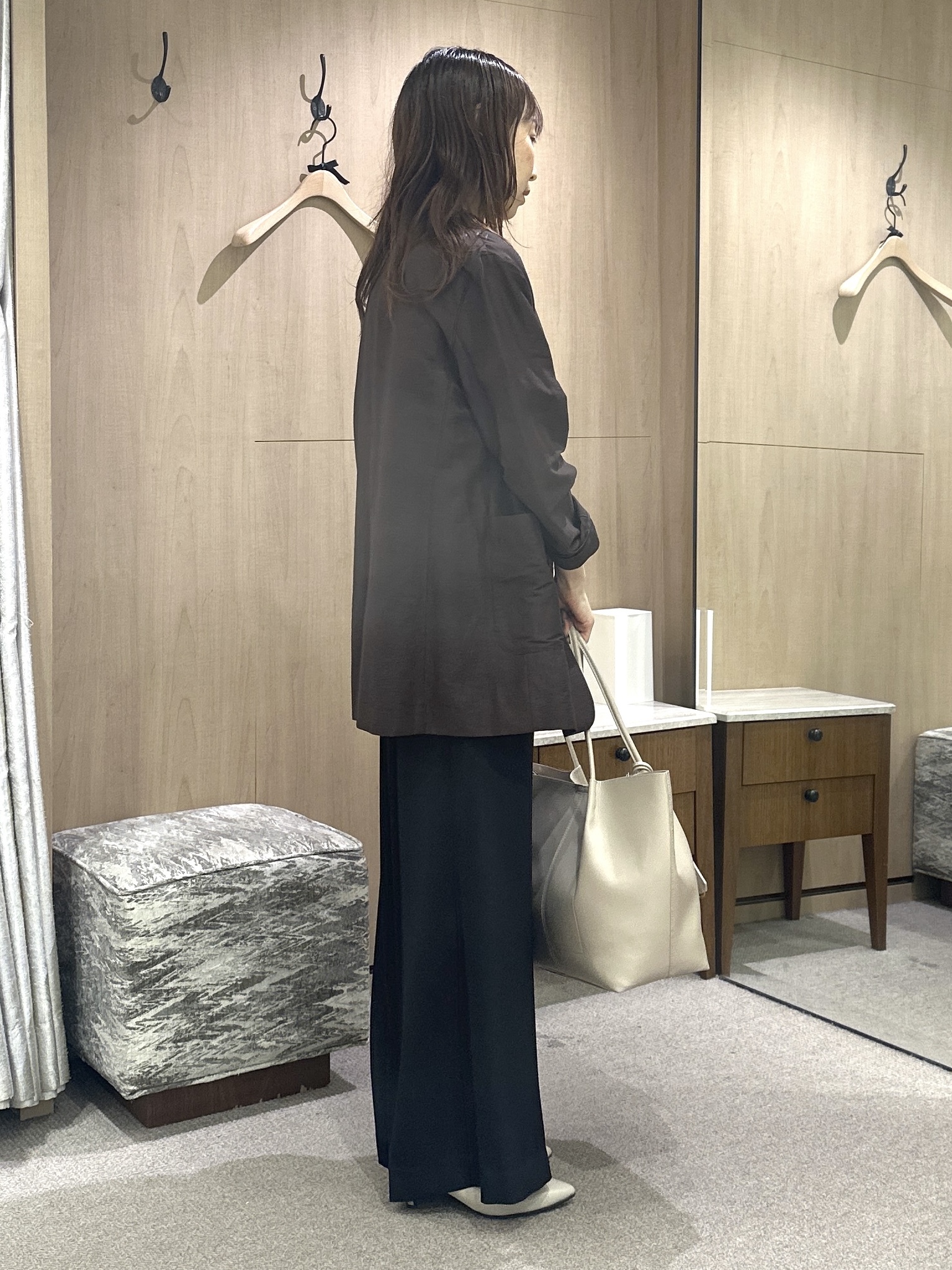 Miwaさんの「UNTITLED｜【11色展開/体型カバー】前後2WAYフレンチスリーブニット」を使ったコーディネート