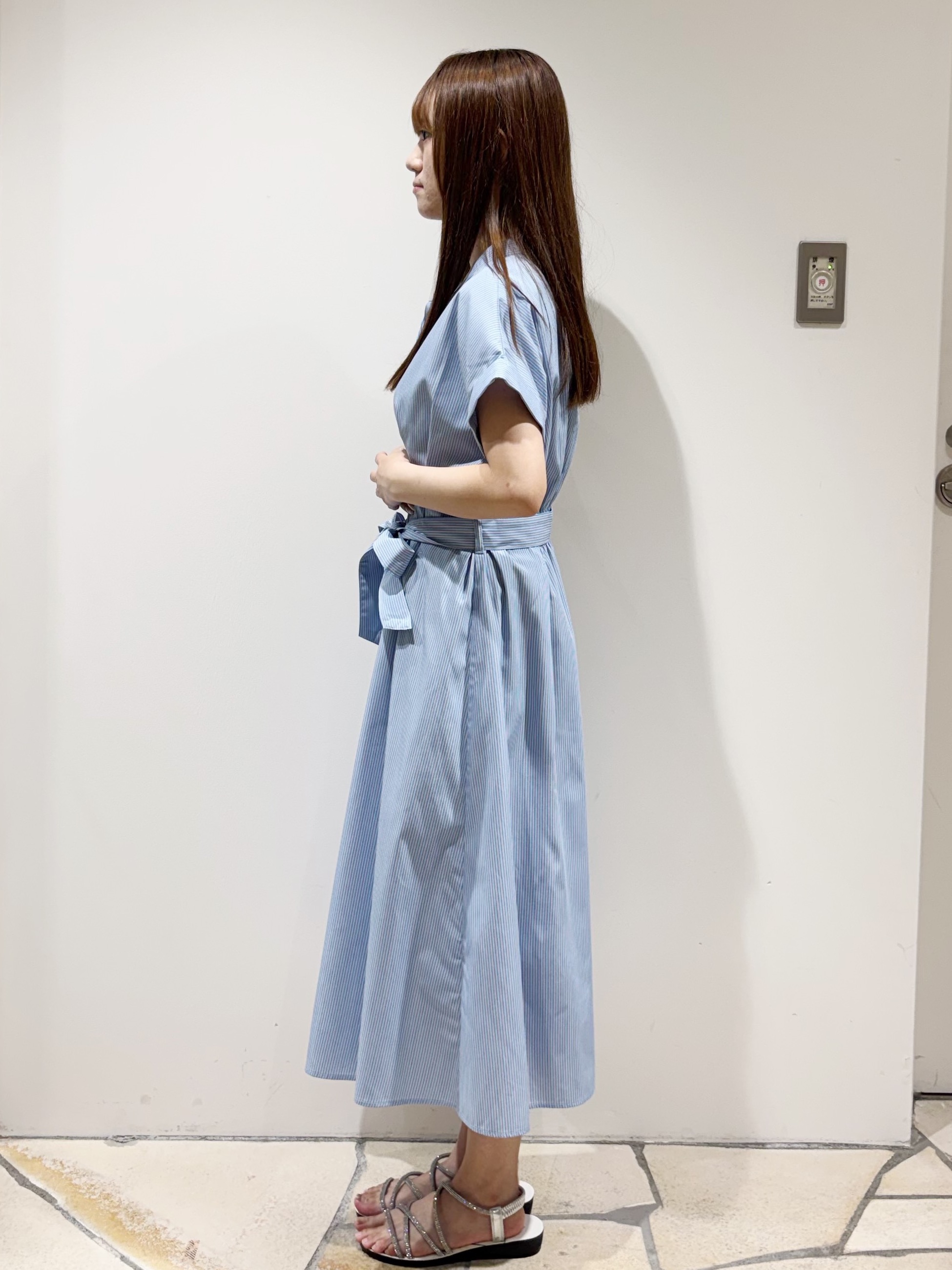 みあたんさんの「index｜【接触冷感／UV】ストライプタックシャツワンピース《洗濯機OK》」を使ったコーディネート
