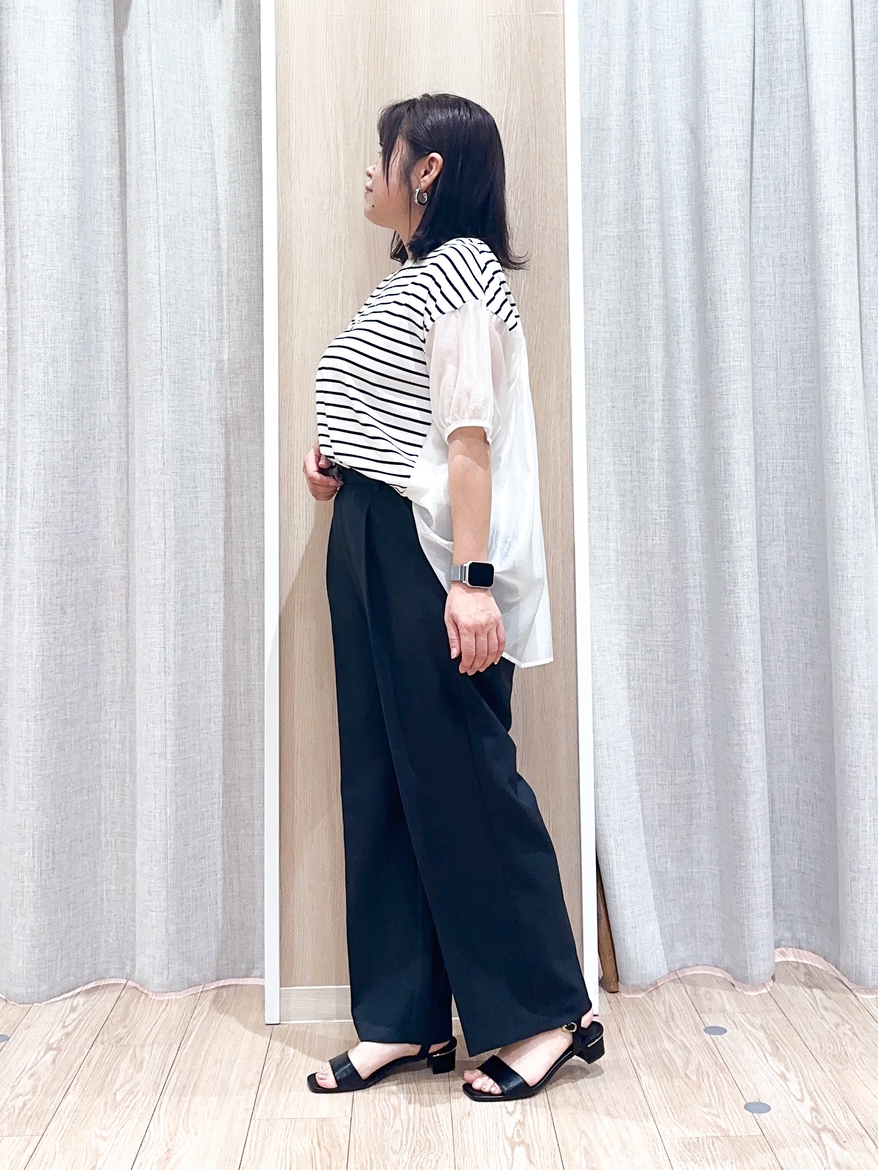 naoさんの「grove｜【UVカット】体型カバー叶う、バックプリーツTシャツ」を使ったコーディネート