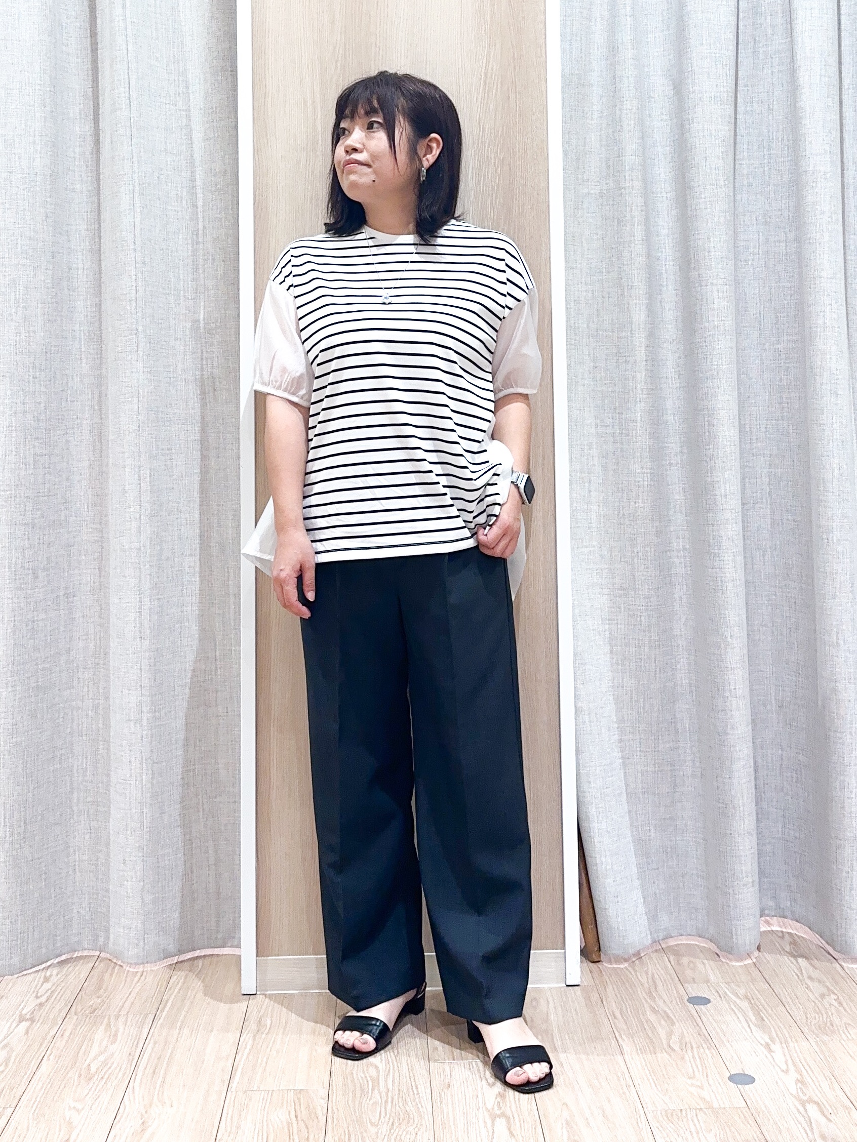 naoさんの「grove｜【UVカット】体型カバー叶う、バックプリーツTシャツ」を使ったコーディネート