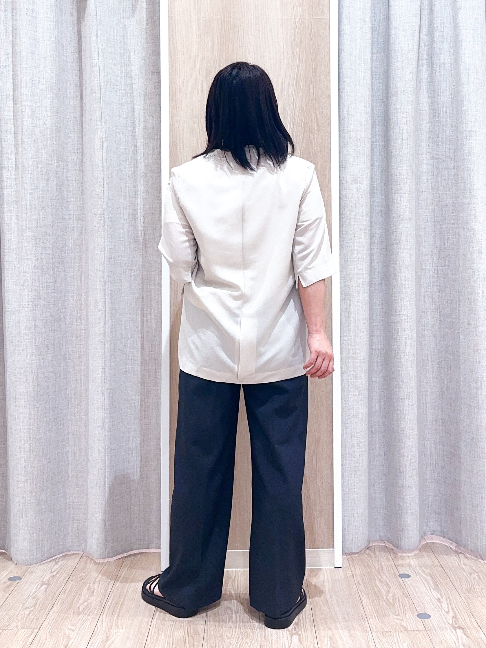 naoさんの「grove｜【洗濯機OK/ひんやり】軽く羽織れるハーフスリーブジャケット」を使ったコーディネート