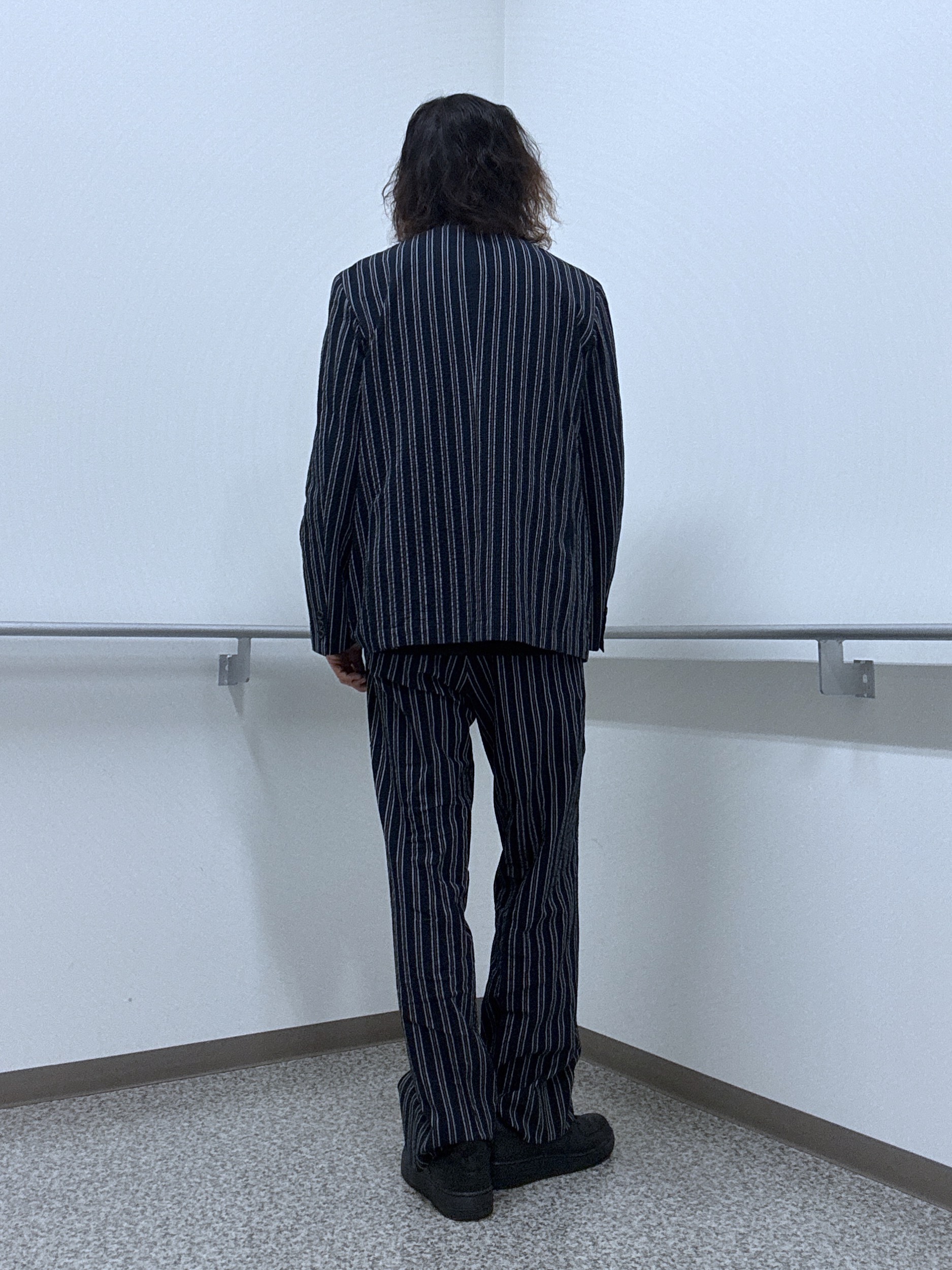 おーのさんの「TAKEO KIKUCHI｜【BOWLER HAT LABEL】サッカーストライプ ダブルジャケット」を使ったコーディネート