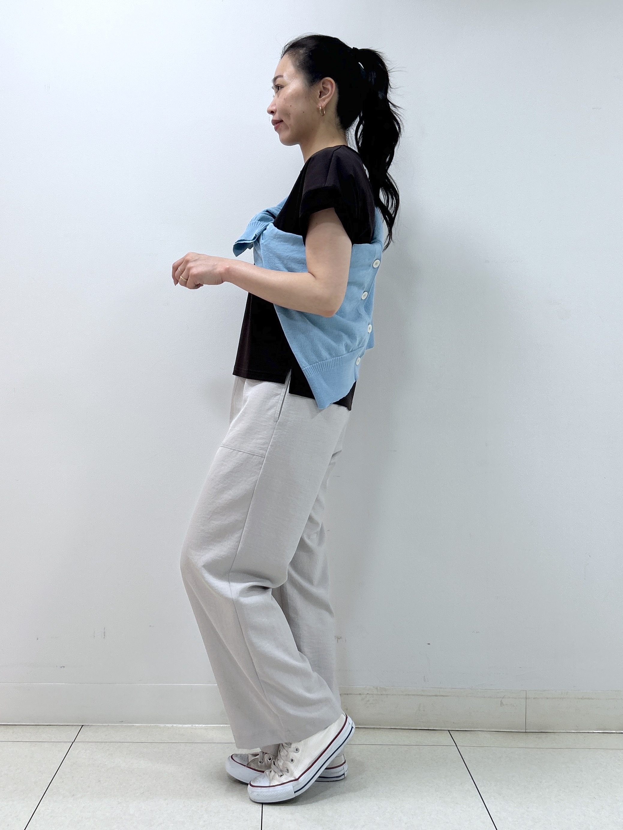 Kaiさんの「Dessin｜【UVカット/接触冷感】美光沢カットソー」を使ったコーディネート