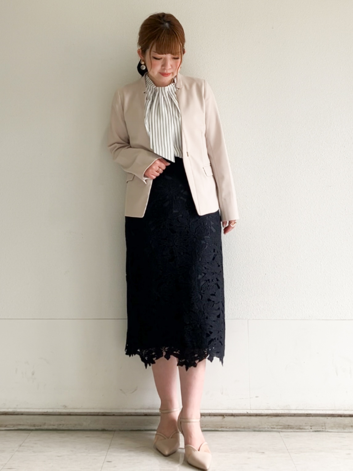 MIPPOさんの「index｜【接触冷感／吸水速乾】ノーカラージャケット／セットアップ対応可《洗える／防シワ／ストレッチ》」を使ったコーディネート