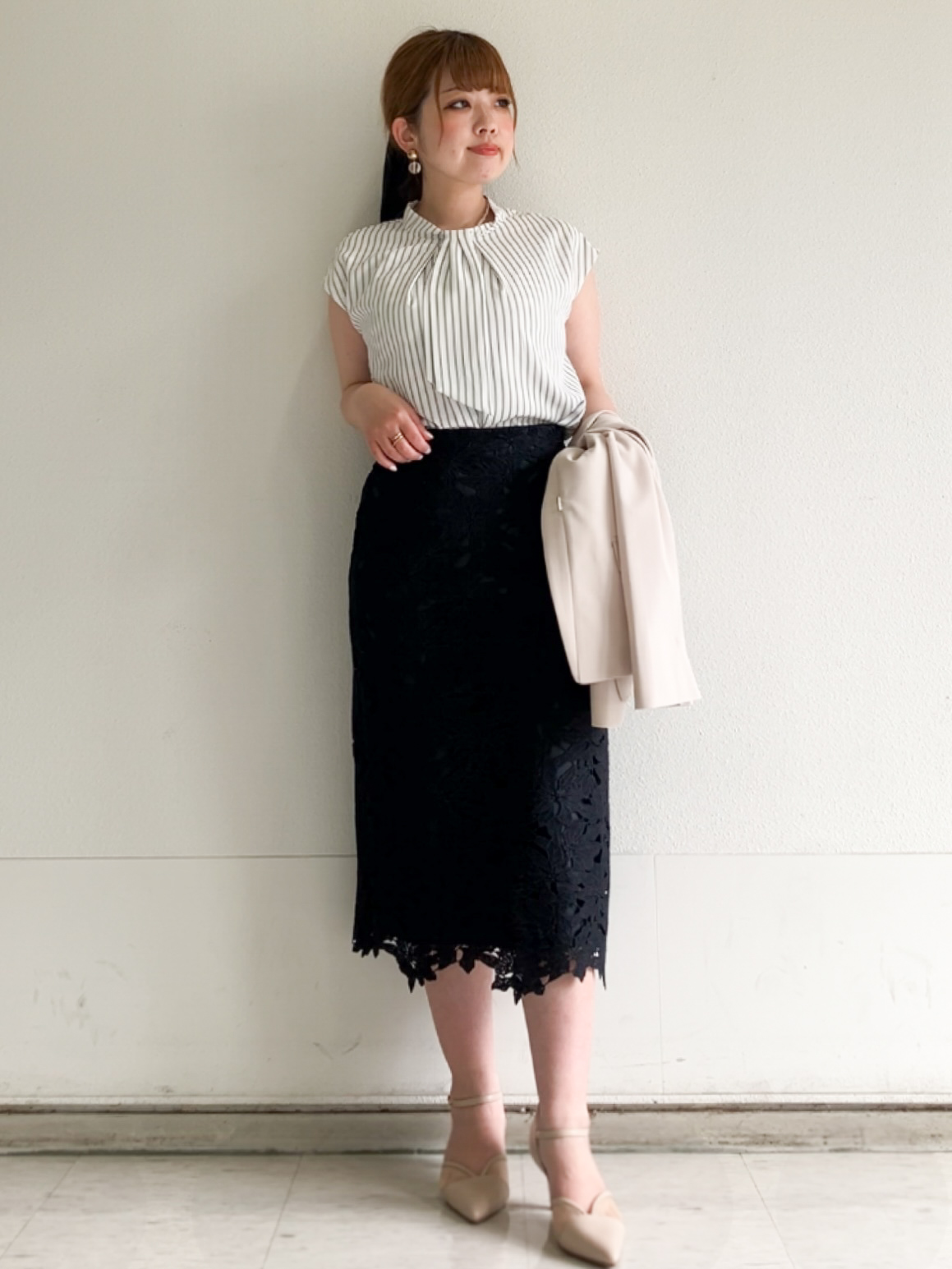 MIPPOさんの「index｜【接触冷感／吸水速乾】ノーカラージャケット／セットアップ対応可《洗える／防シワ／ストレッチ》」を使ったコーディネート
