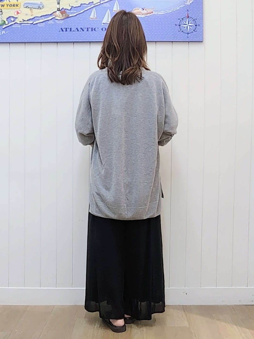itoさんの「Dessin｜【洗える】ミドル丈シアーカーディガン」を使ったコーディネート