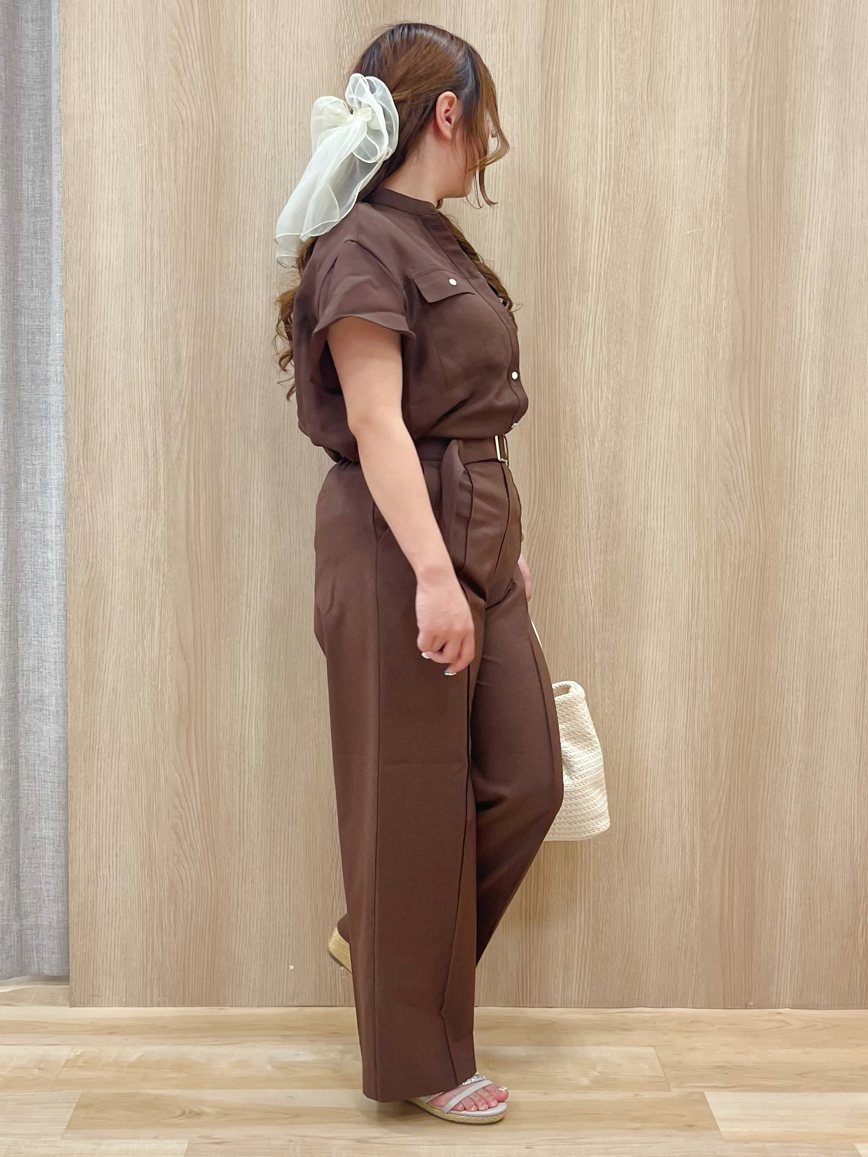みことさんの「grove｜【洗濯機OK/SETUP可】シワになりにくい、フレアスリーブブラウス」を使ったコーディネート