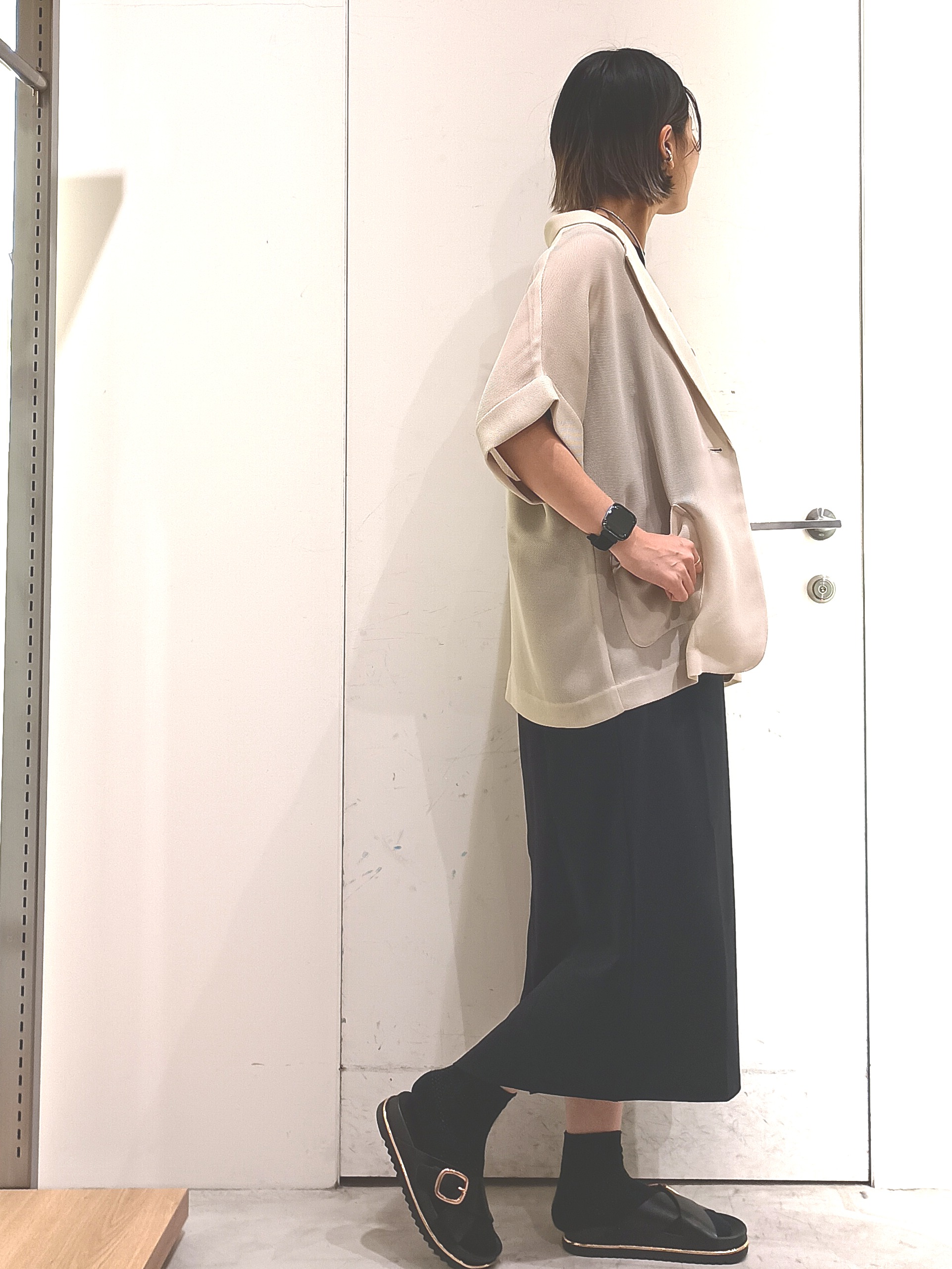 shinkoさんの「OPAQUE.CLIP｜メッシュテーラードジャケット【洗濯機OK】」を使ったコーディネート