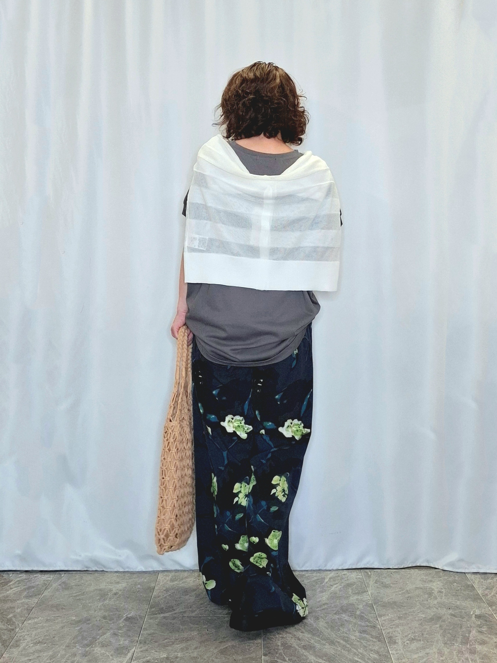 ぬーさんの「SHOO･LA･RUE｜【洗濯機可/S-LL】涼し気な透け感 日差し冷房対策に シアーボーダーカーディガン」を使ったコーディネート