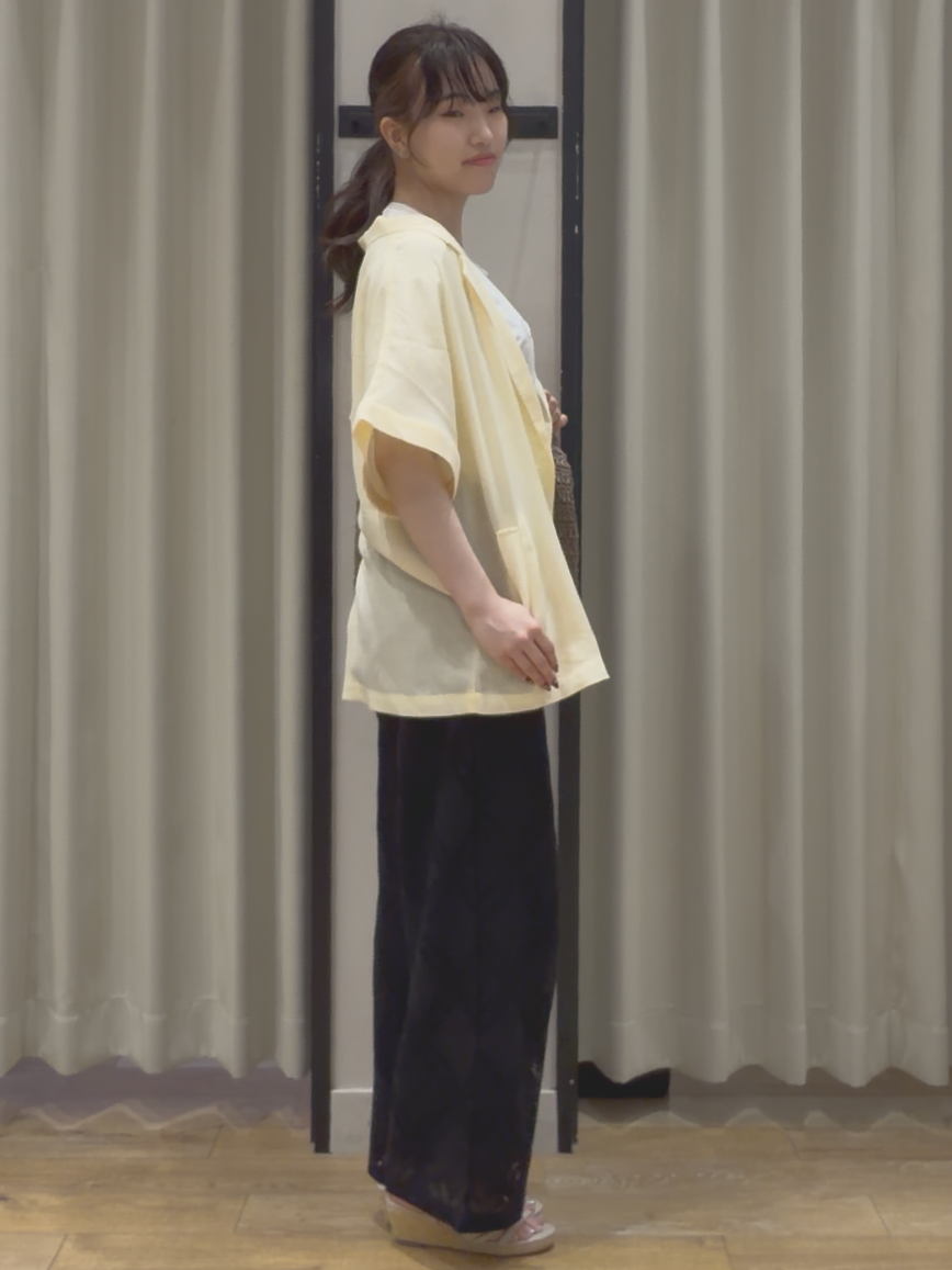 RUKAさんの「grove｜【洗濯機OK/SETUP可】シワになりにくいハーフスリーブジャケット」を使ったコーディネート