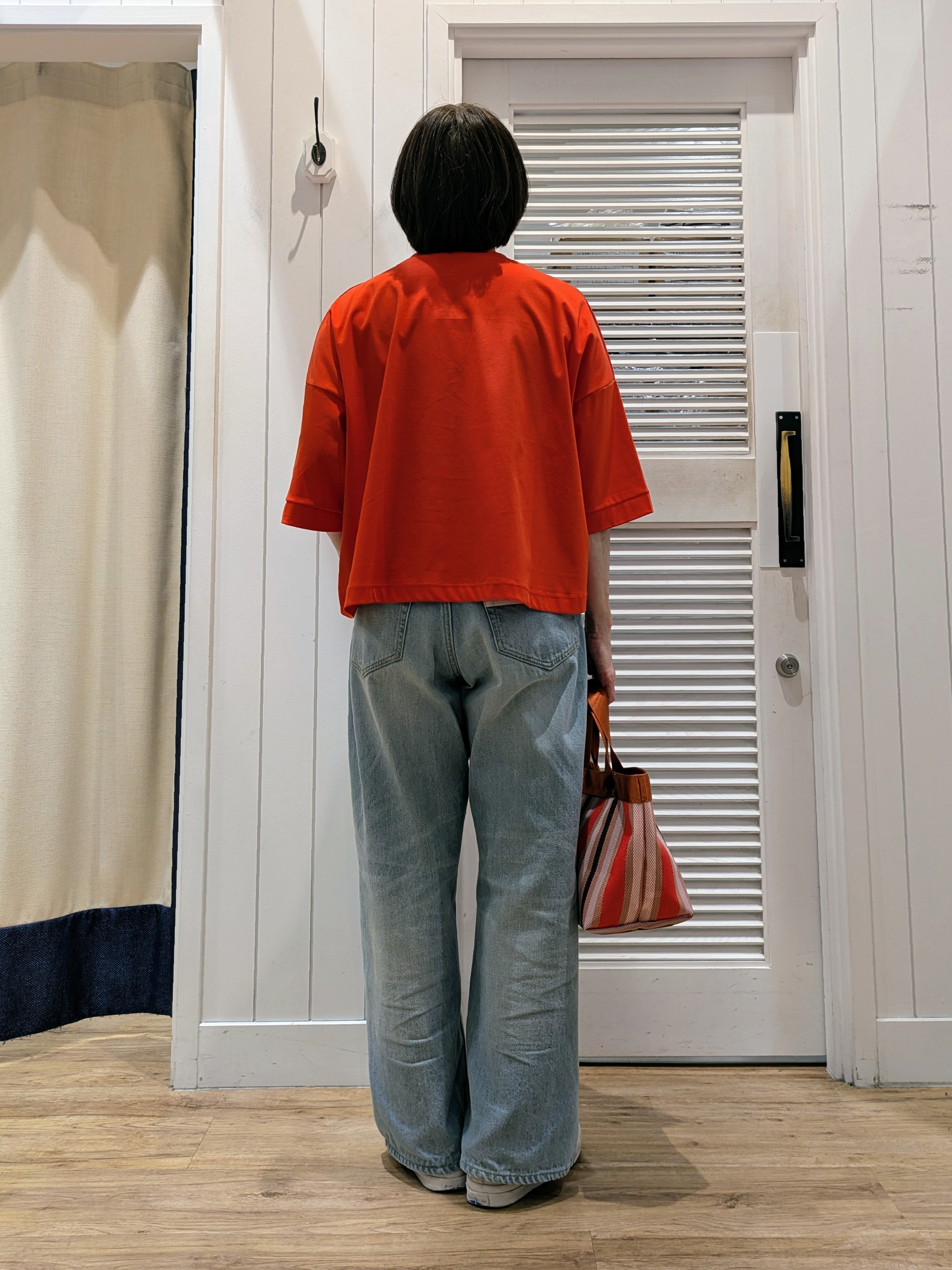 Asaさんの「Dessin｜【体型カバー】美光沢カットソーボクシーシルエット」を使ったコーディネート