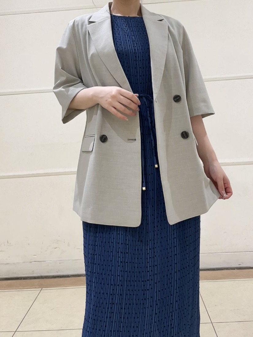 watanabeさんの「UNTITLED｜【シワになりにくい/セットアップ可/接触冷感】ハーフスリーブジャケット」を使ったコーディネート