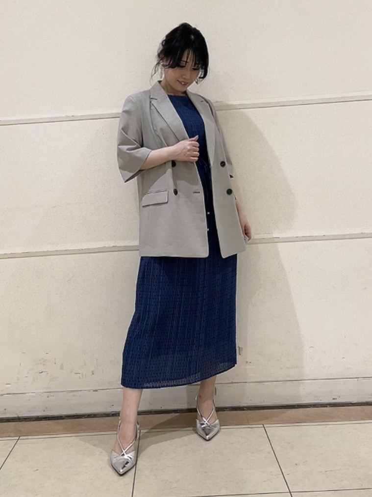 watanabeさんの「UNTITLED｜【シワになりにくい/セットアップ可/接触冷感】ハーフスリーブジャケット」を使ったコーディネート