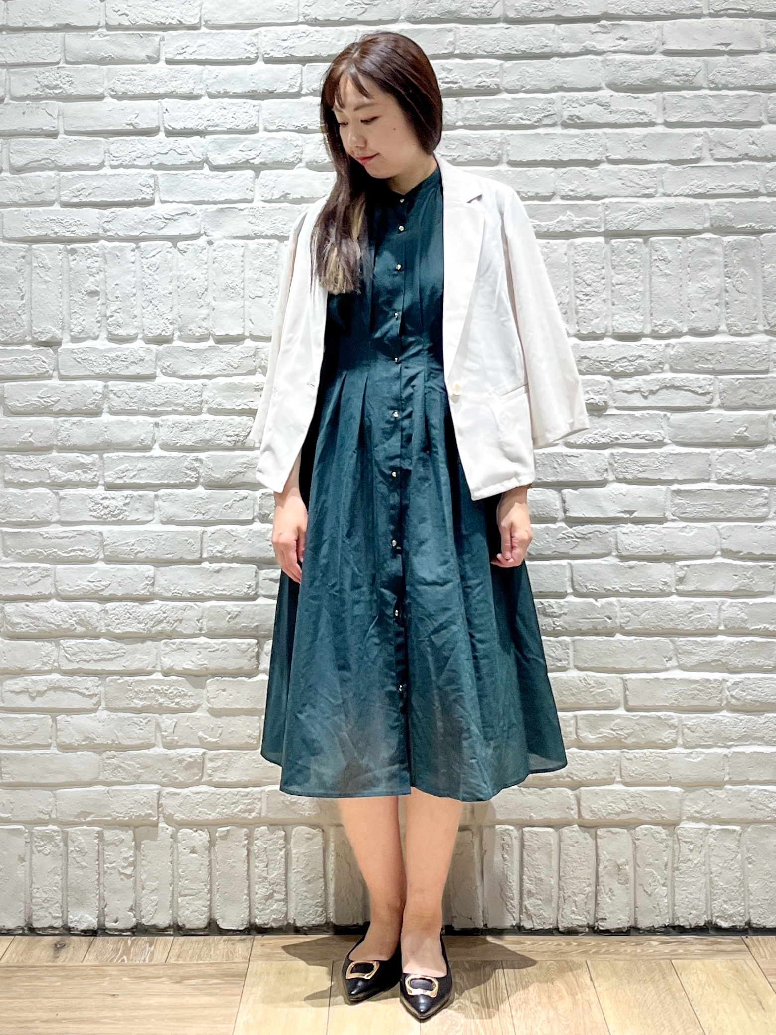 erinaさんの「index｜【接触冷感／防シワ】ひんやり7分袖テーラードジャケット《洗濯機OK》」を使ったコーディネート