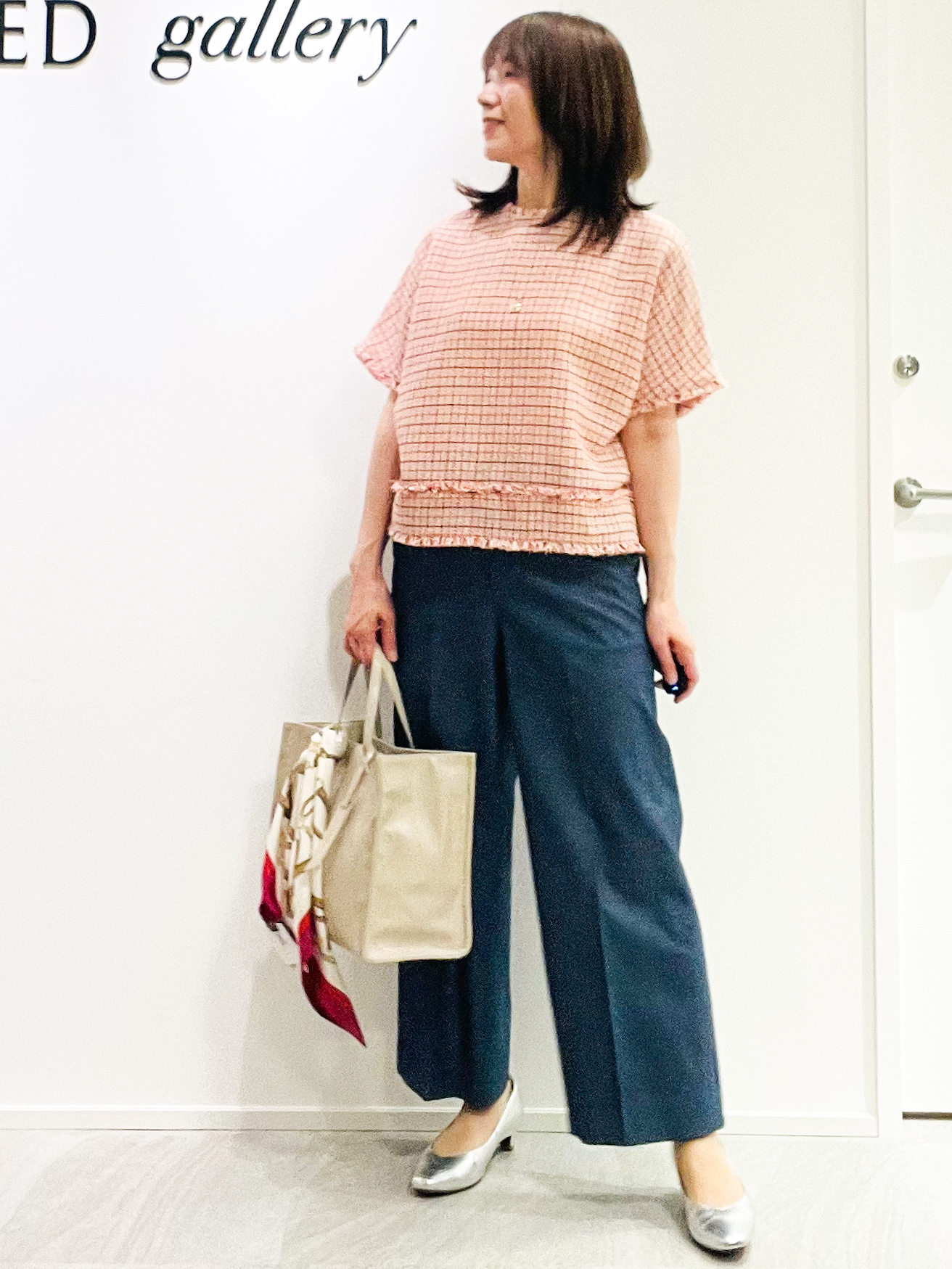 めいさんの「UNTITLED｜◆ファンシーツイードブラウス」を使ったコーディネート