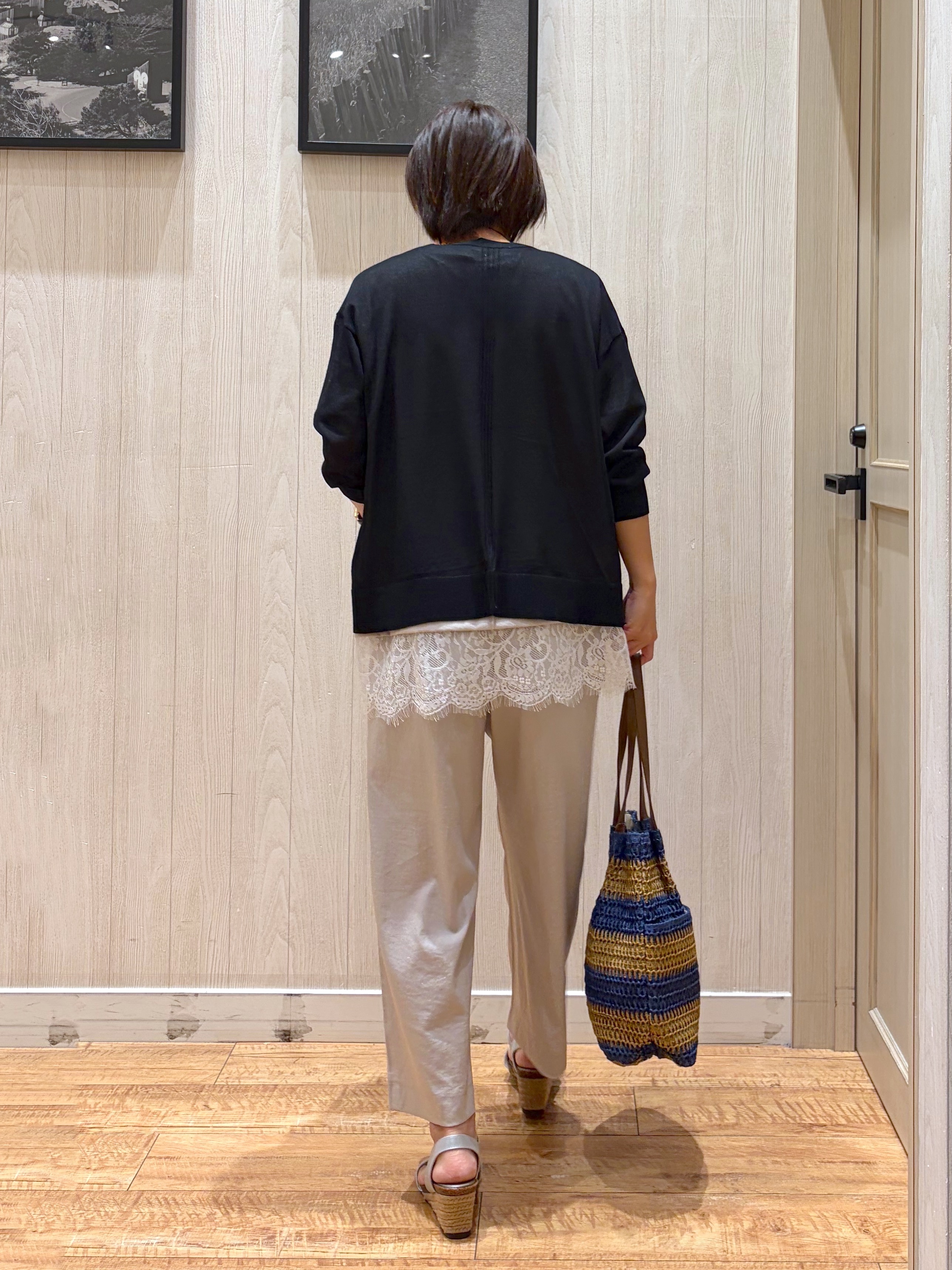 shirayuuuさんの「SHOO･LA･RUE｜【洗濯機可/S-LL】オンにもオフにも マルチに使えるボタンレスカーディガン」を使ったコーディネート