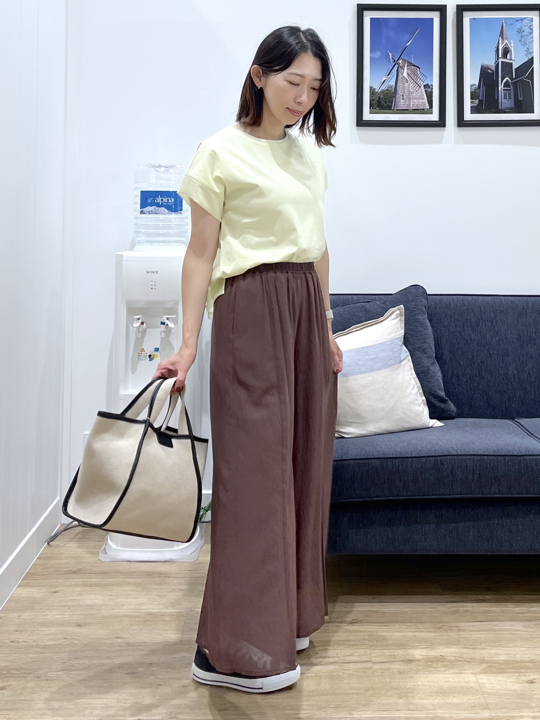canaさんの「Dessin｜【UVカット/接触冷感】美光沢カットソー」を使ったコーディネート