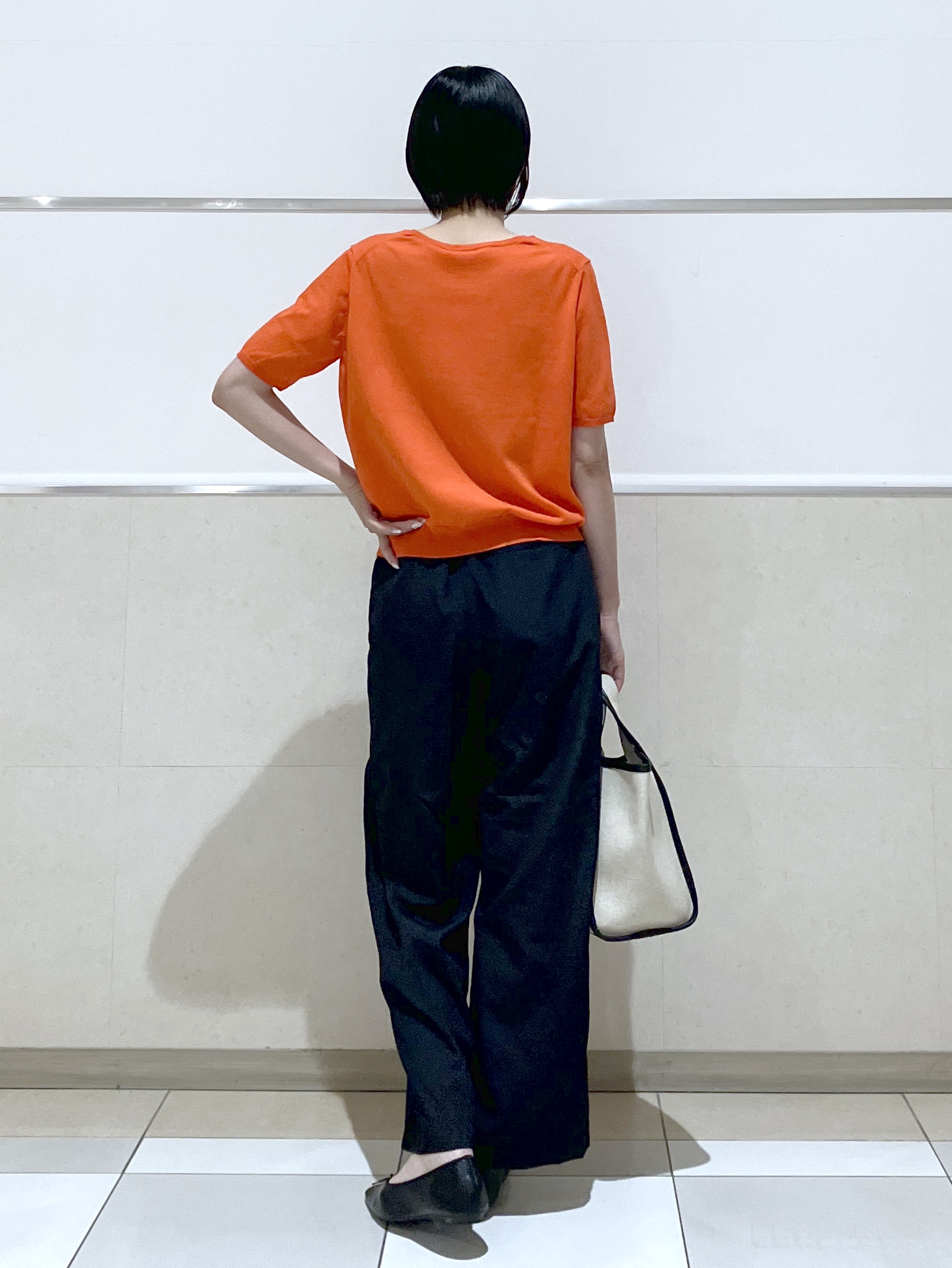 eriko さんの「Dessin｜【9色展開/接触冷感/UVカット】ドライタッチサマーニットT」を使ったコーディネート